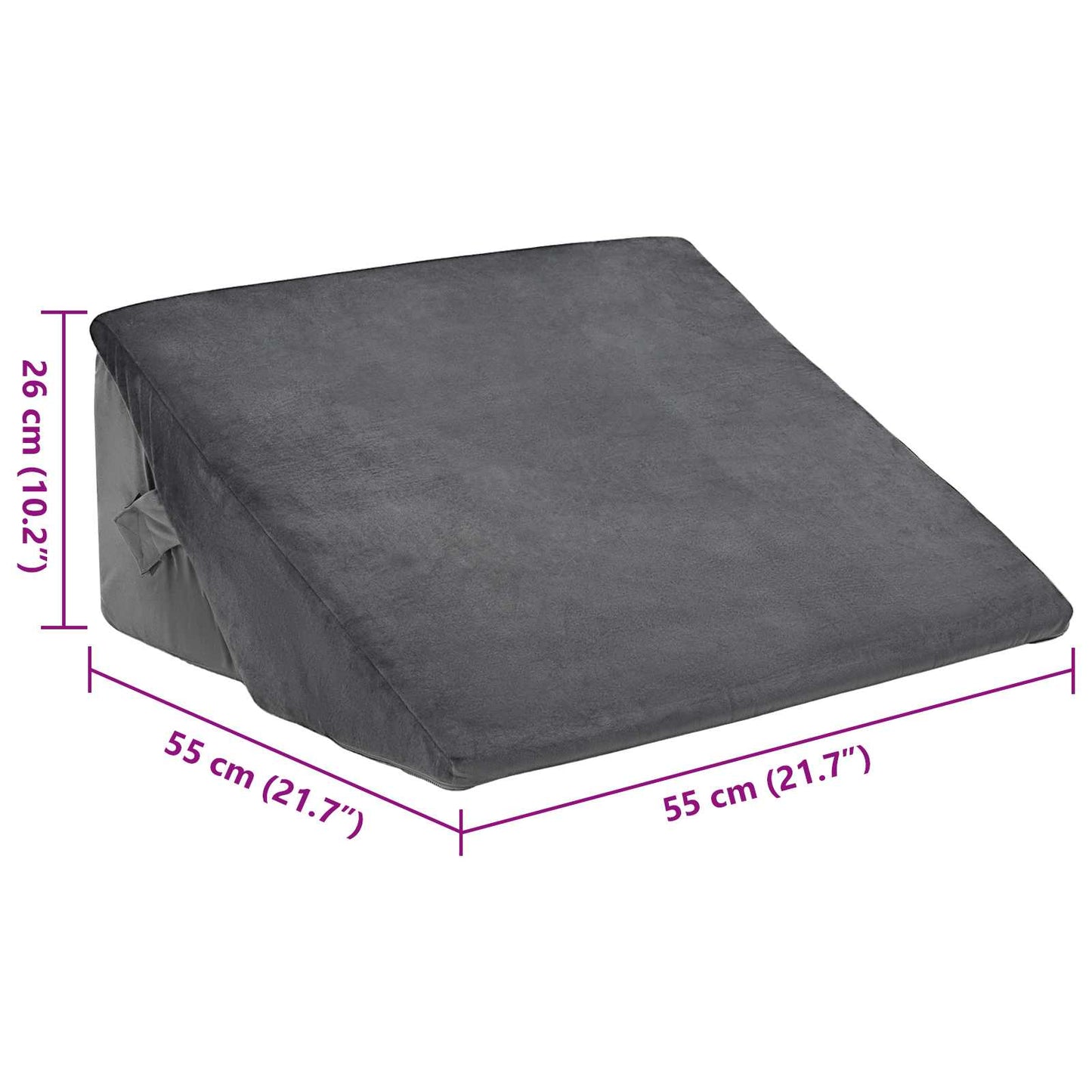 Keil Kopfkissen 55 X 55 X 26 Cm Viscoschaum