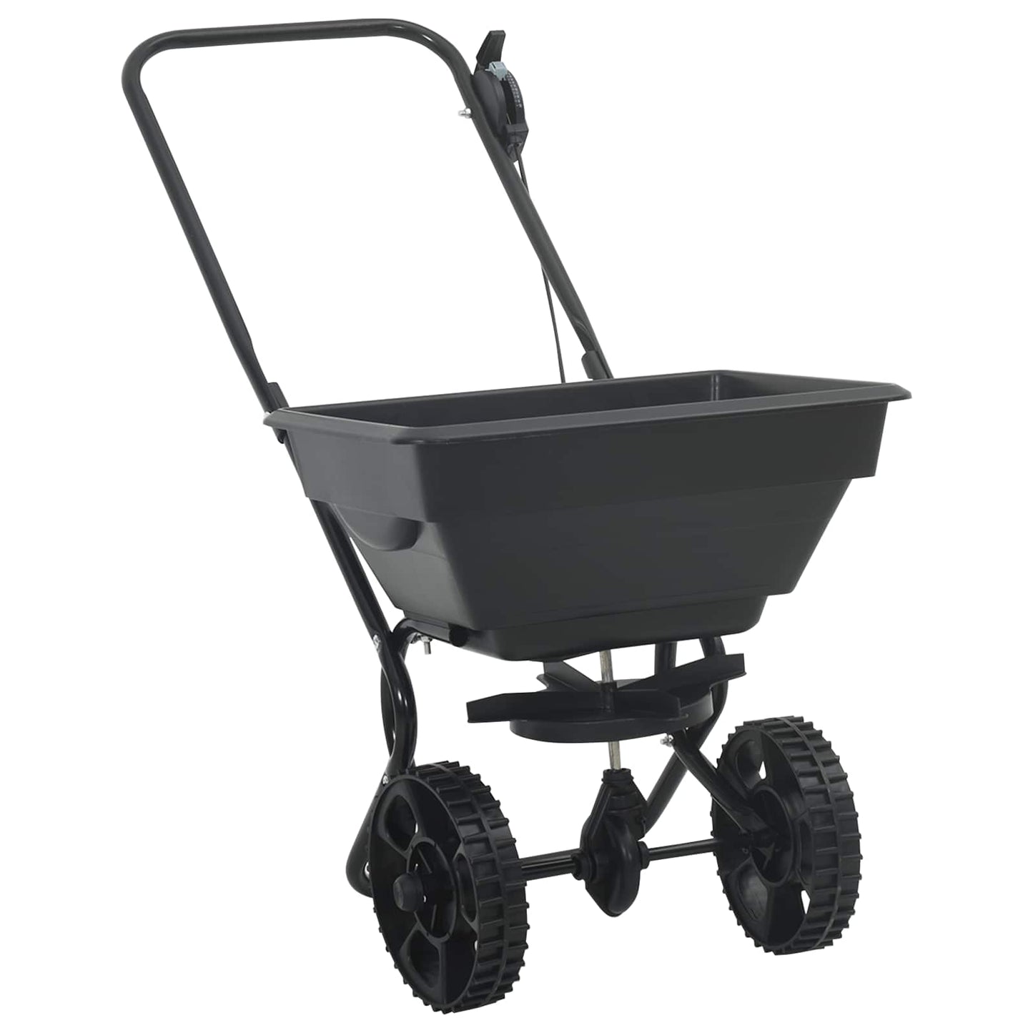 Streuer Schwarz 82 X 46 X 75 Cm Pvc Und Stahl