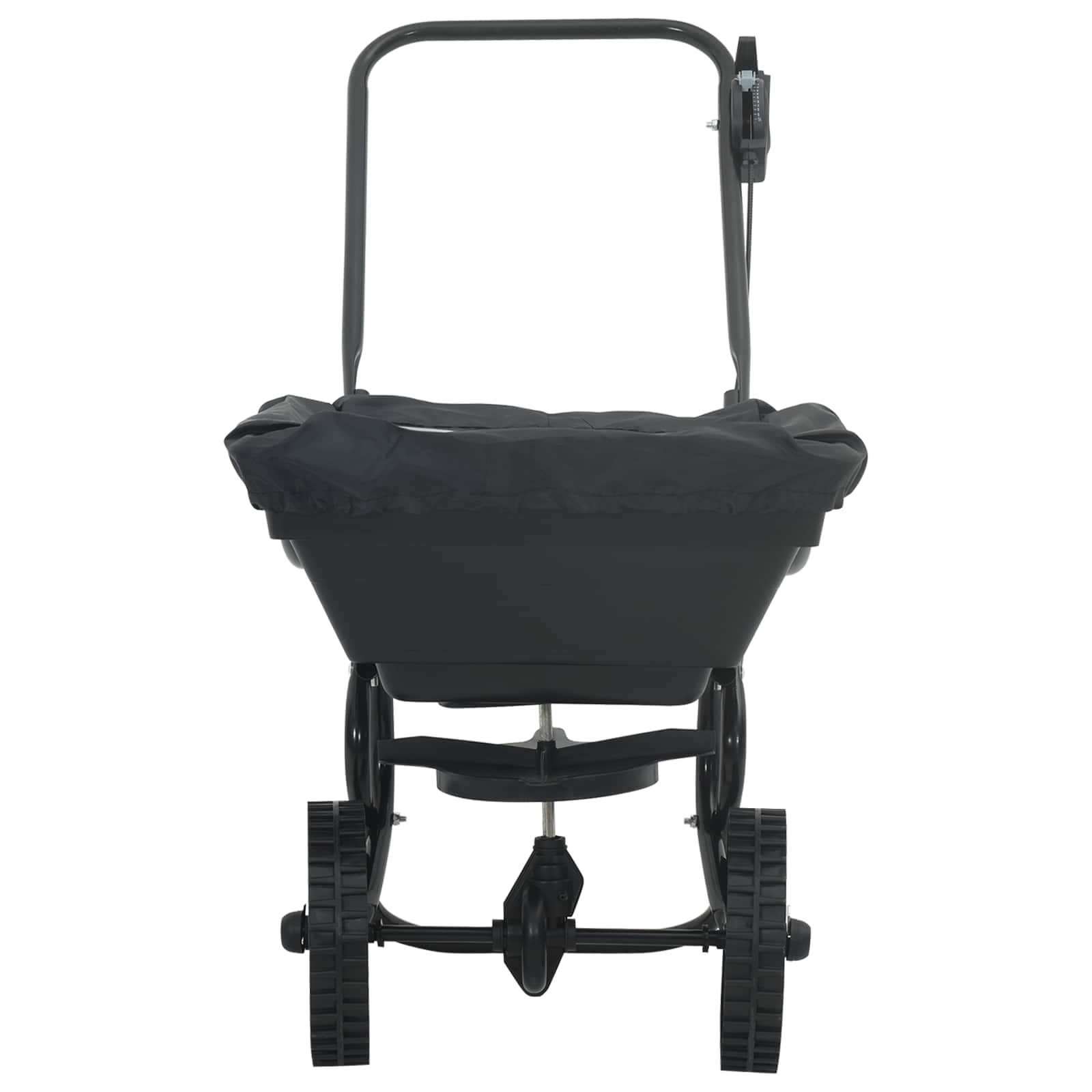 Streuer Schwarz 82 X 46 X 75 Cm Pvc Und Stahl