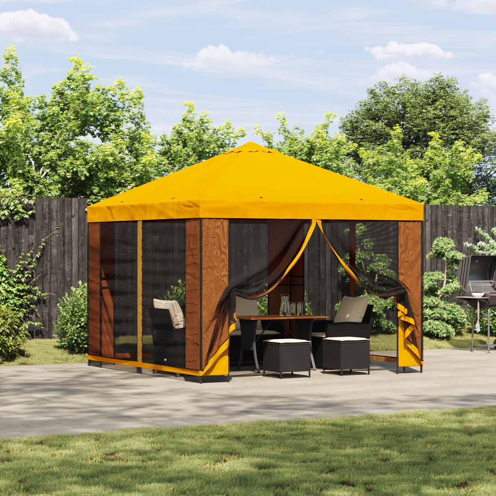 Garten Pavillon Mit Seitenwänden 3 X 3 M