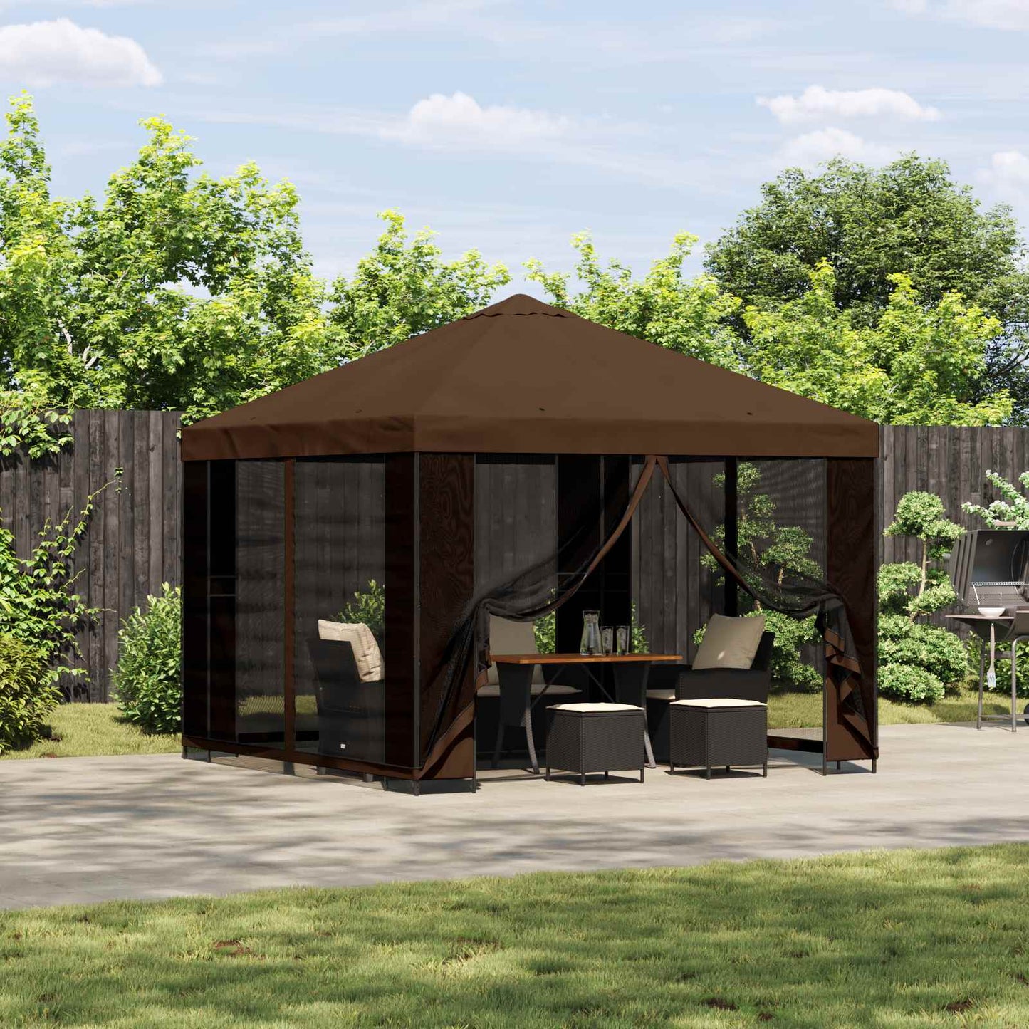 Garten Pavillon Mit Seitenwänden 3 X 3 M