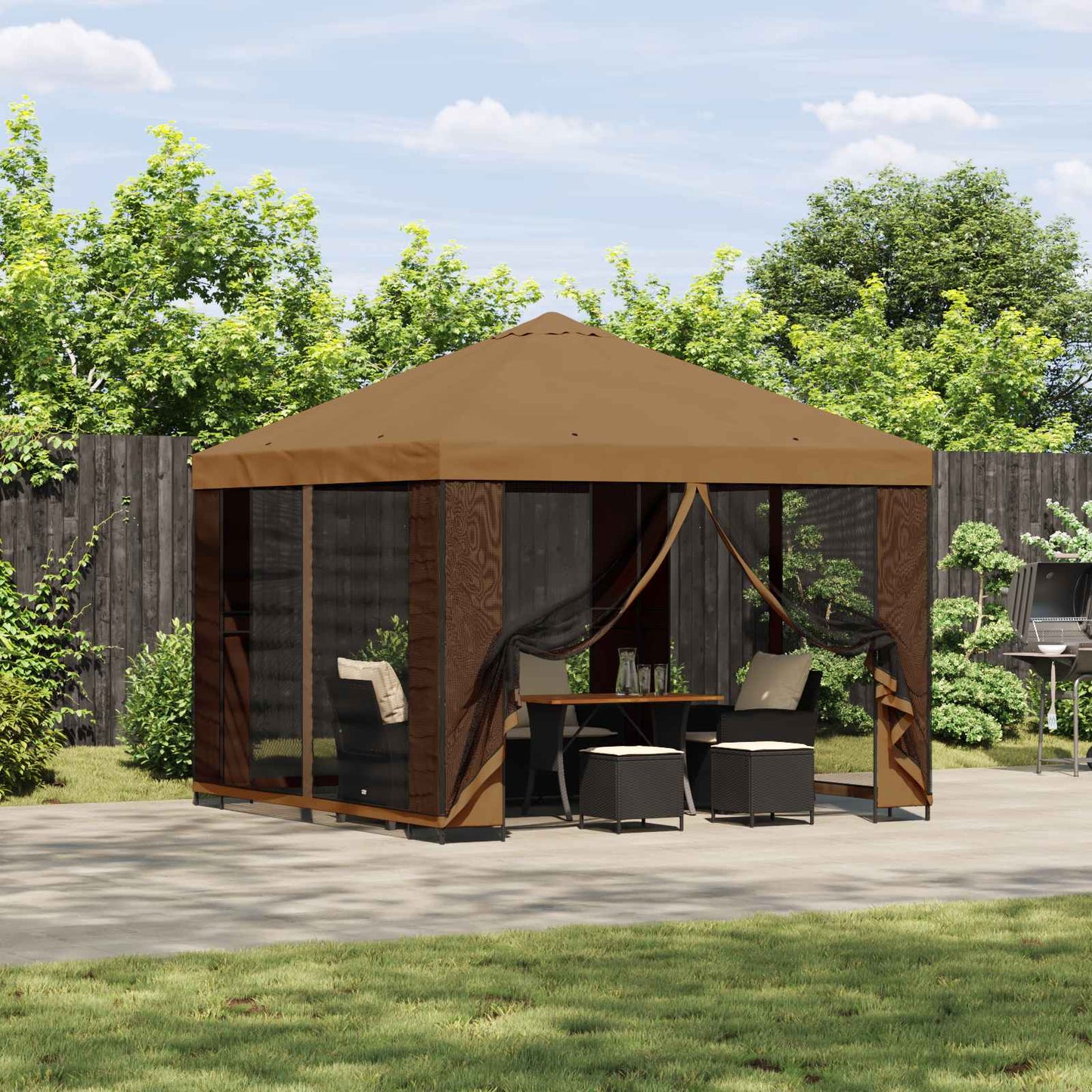 Pavillon 3 X 3 M Polyester Und Stahl 190 Gsm