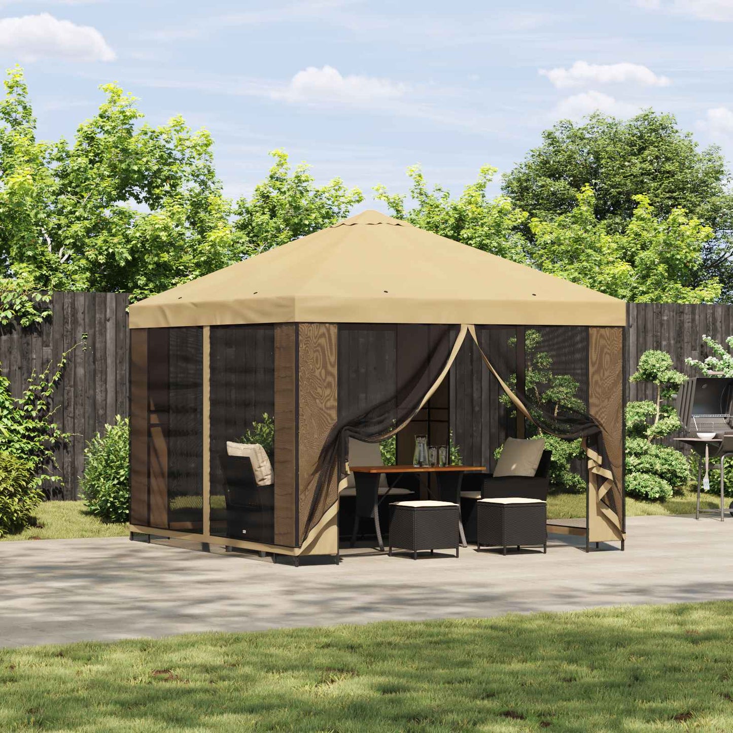 Pavillon 3 X 3 M Polyester Und Stahl 190 Gsm