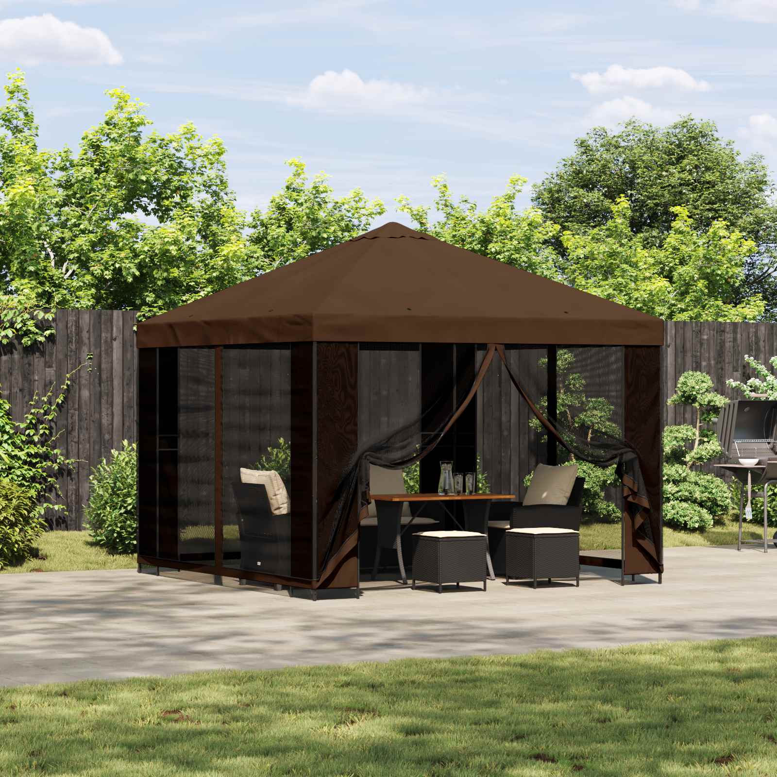 Pavillon 3 X 3 M Polyester Und Stahl 190 Gsm