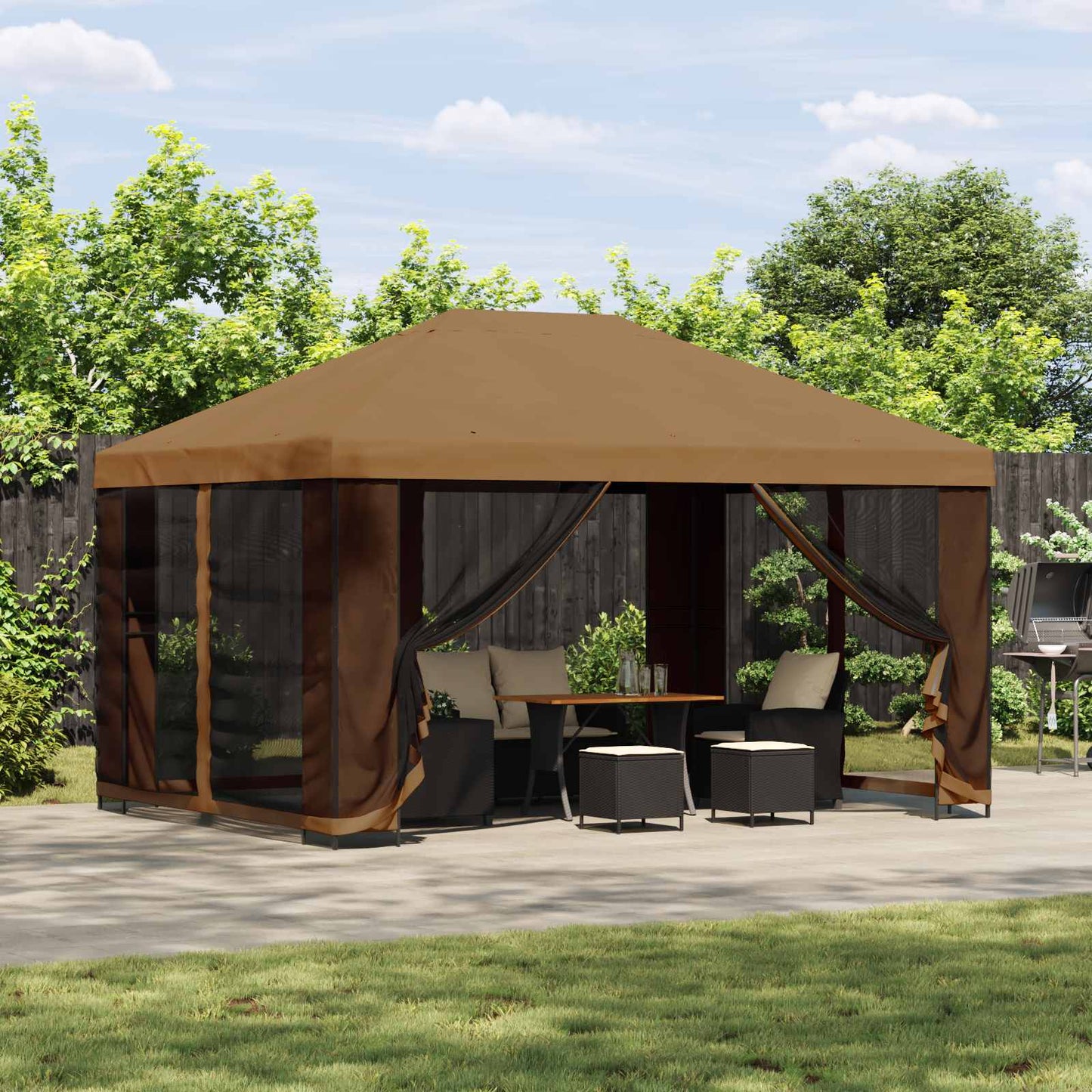Pavillon 4 X 3 M Polyester Und Stahl 190 Gsm