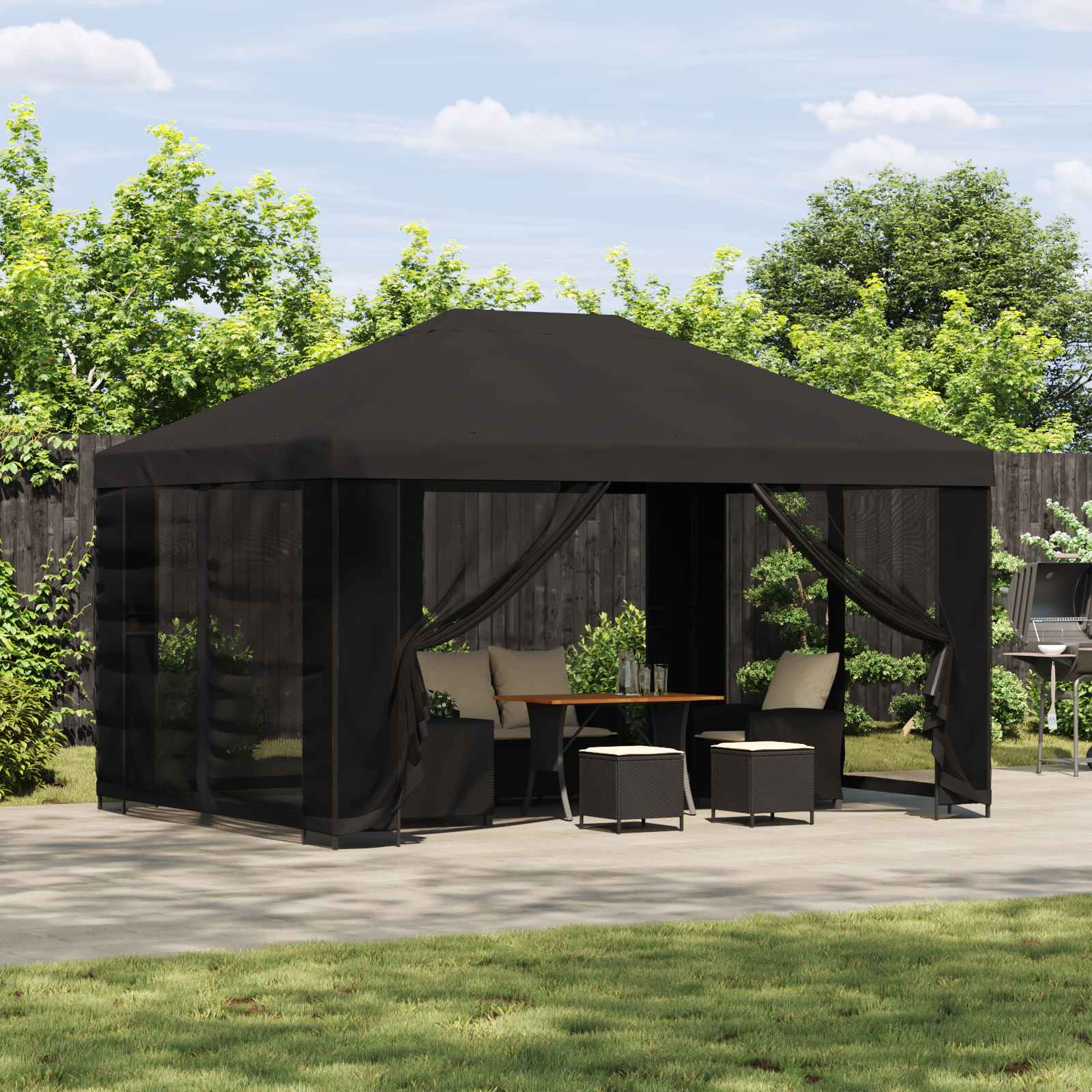 Pavillon 4 X 3 M Polyester Und Stahl 190 Gsm