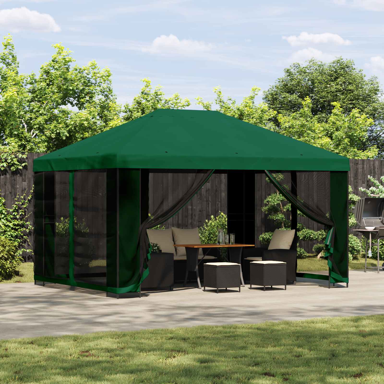 Pavillon 4 X 3 M Polyester Und Stahl 190 Gsm