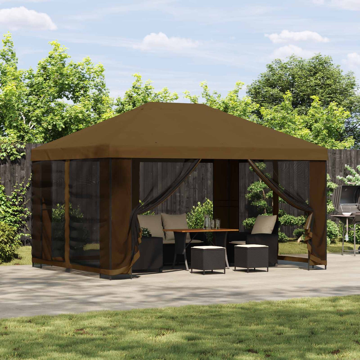 Pavillon 4 X 3 M Polyester Und Stahl 190 Gsm