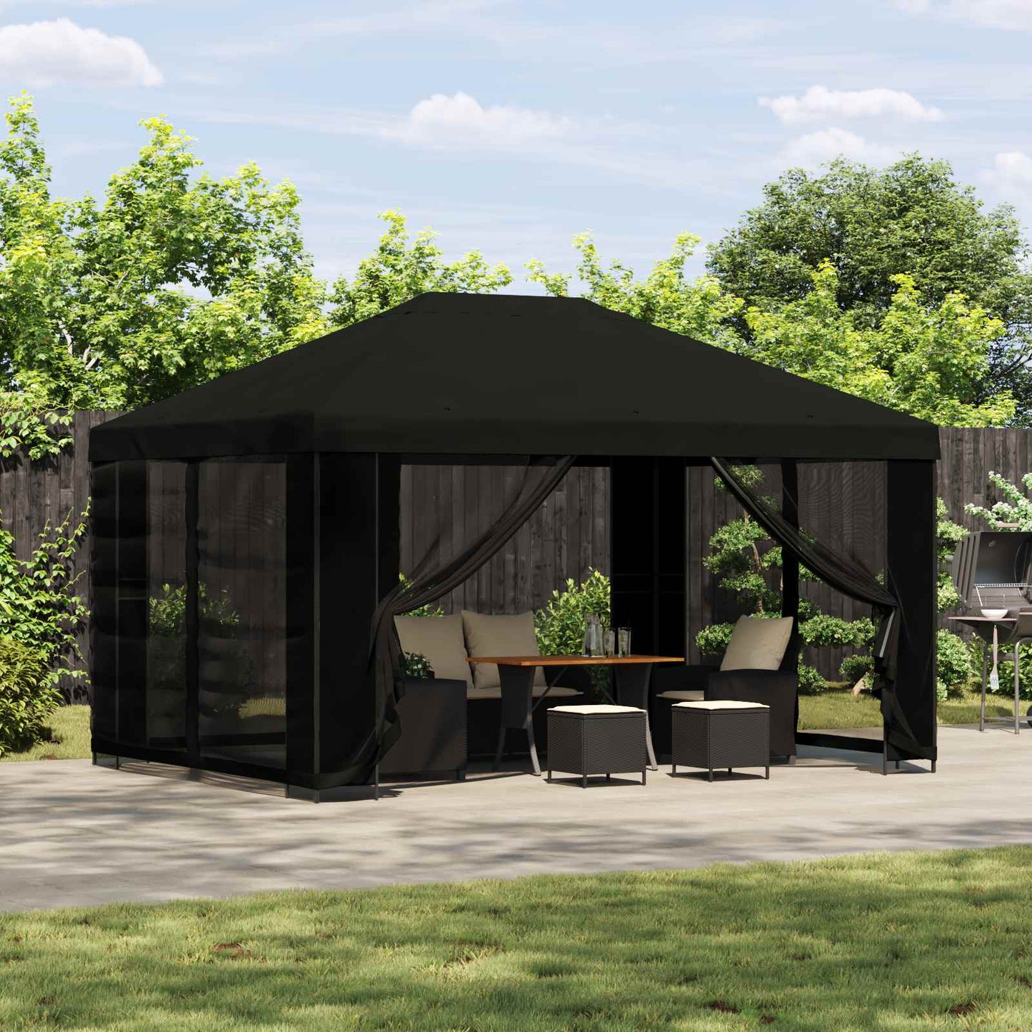 Pavillon 4 X 3 M Polyester Und Stahl 190 Gsm