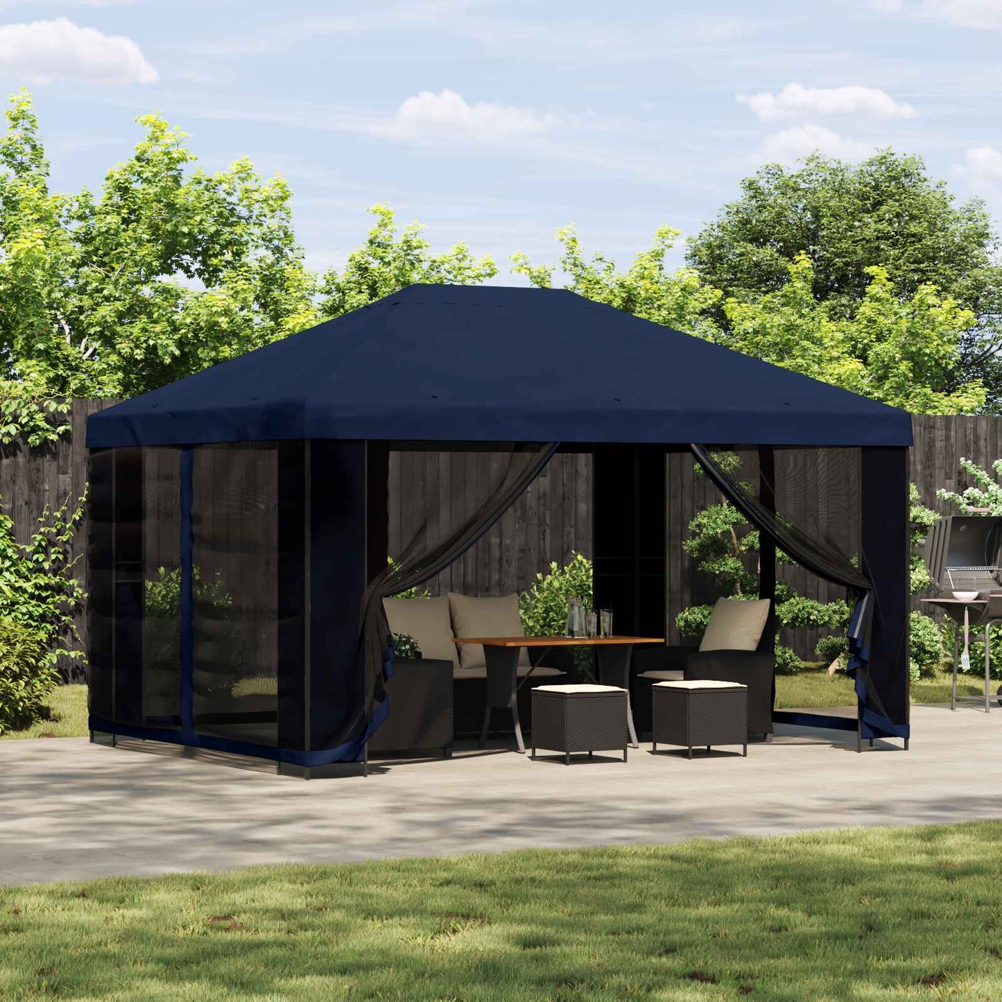 Pavillon 4 X 3 M Polyester Und Stahl 190 Gsm