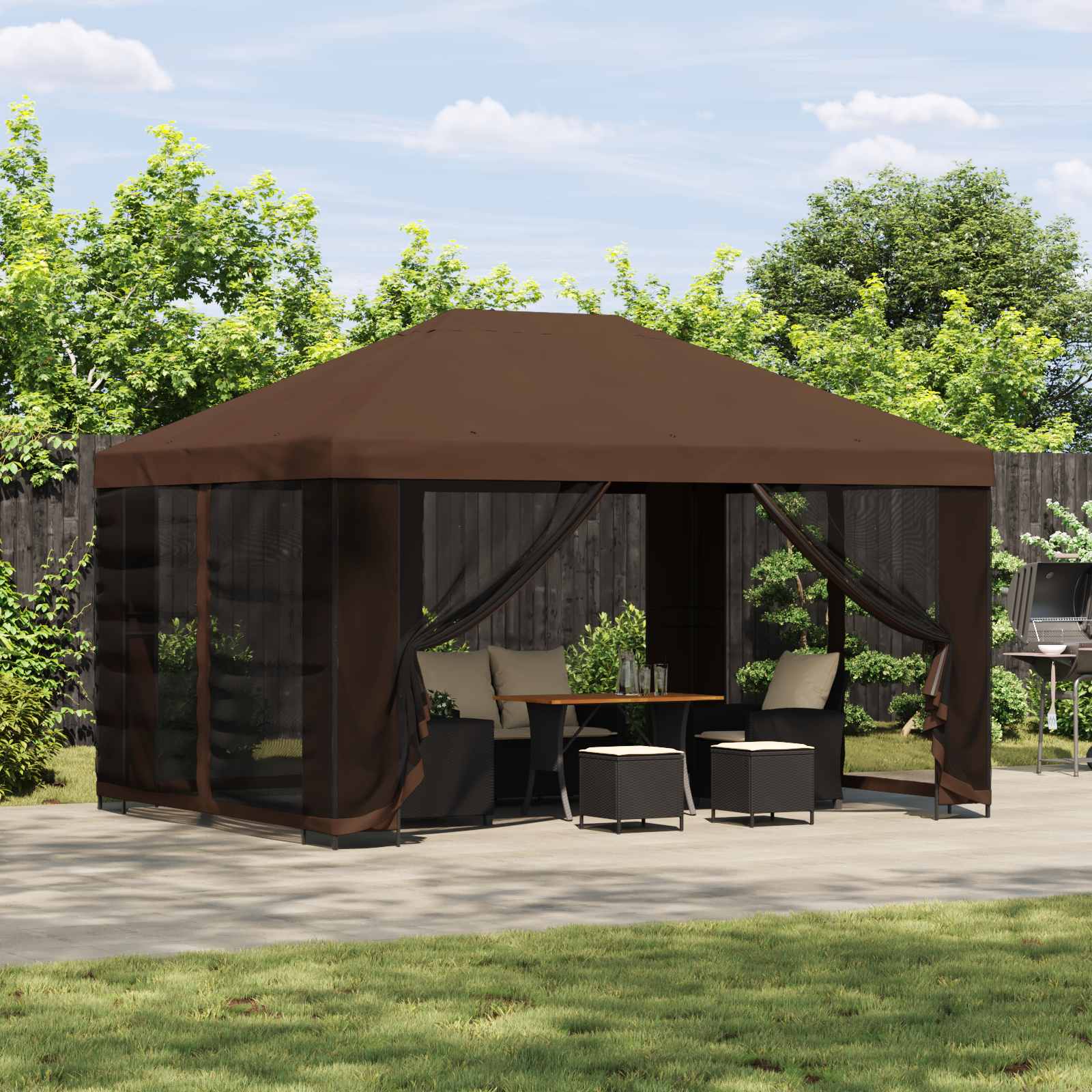 Pavillon 4 X 3 M Polyester Und Stahl 190 Gsm
