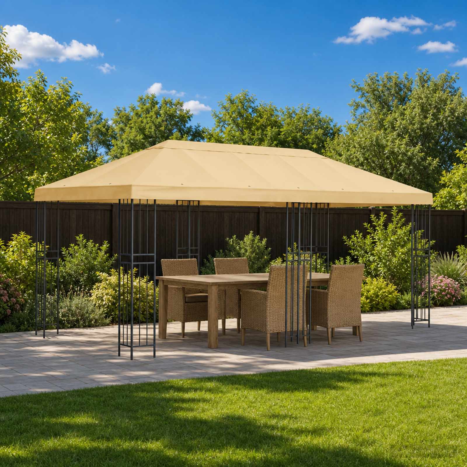 Pavillon-Blendenbezug 6 X 3 M Polyester 190