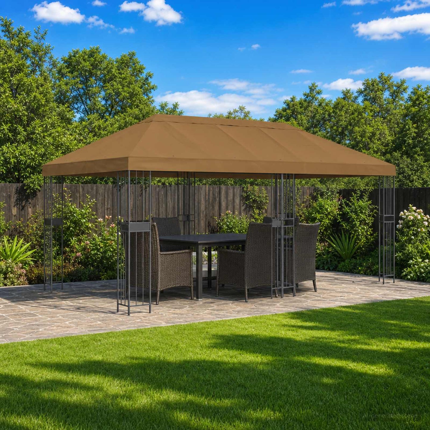 Pavillon-Blendenbezug 6 X 3 M Polyester 190