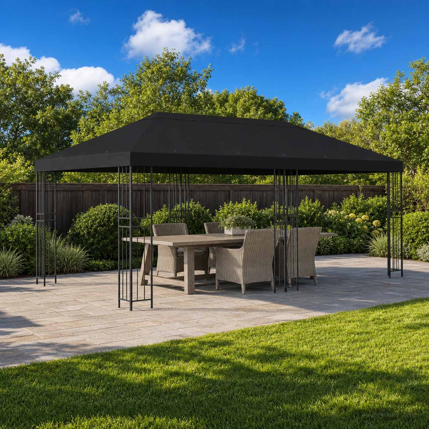 Pavillon-Blendenbezug 6 X 3 M Polyester 190