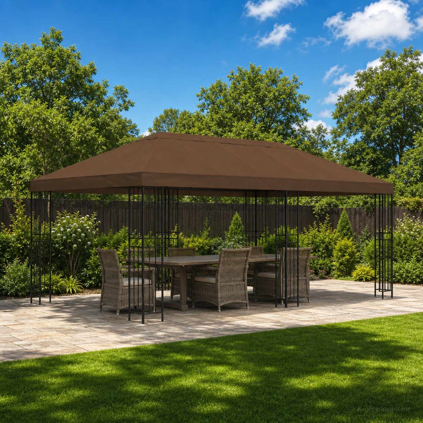 Pavillon-Blendenbezug 6 X 3 M Polyester 190