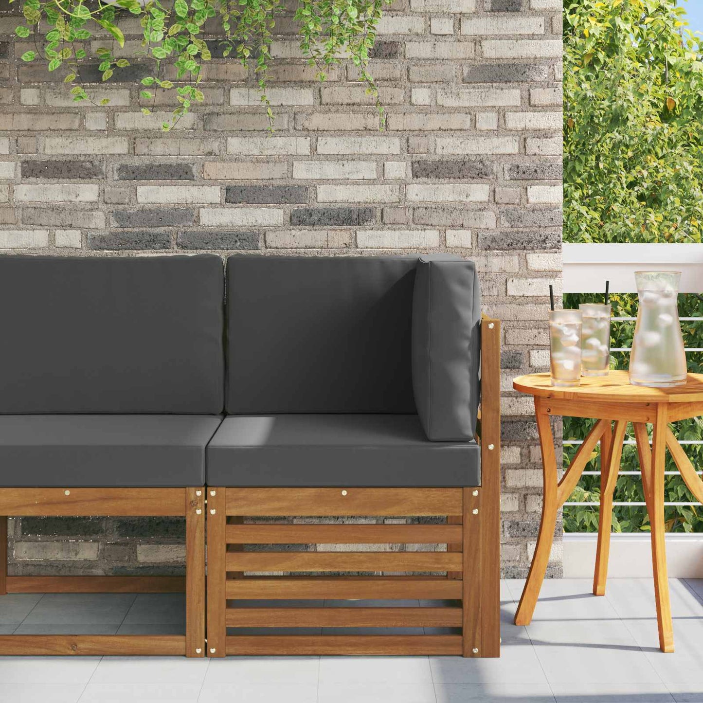 Outdoor Weiß 91 X 63 X 73 Cm Massivholz Akazie
