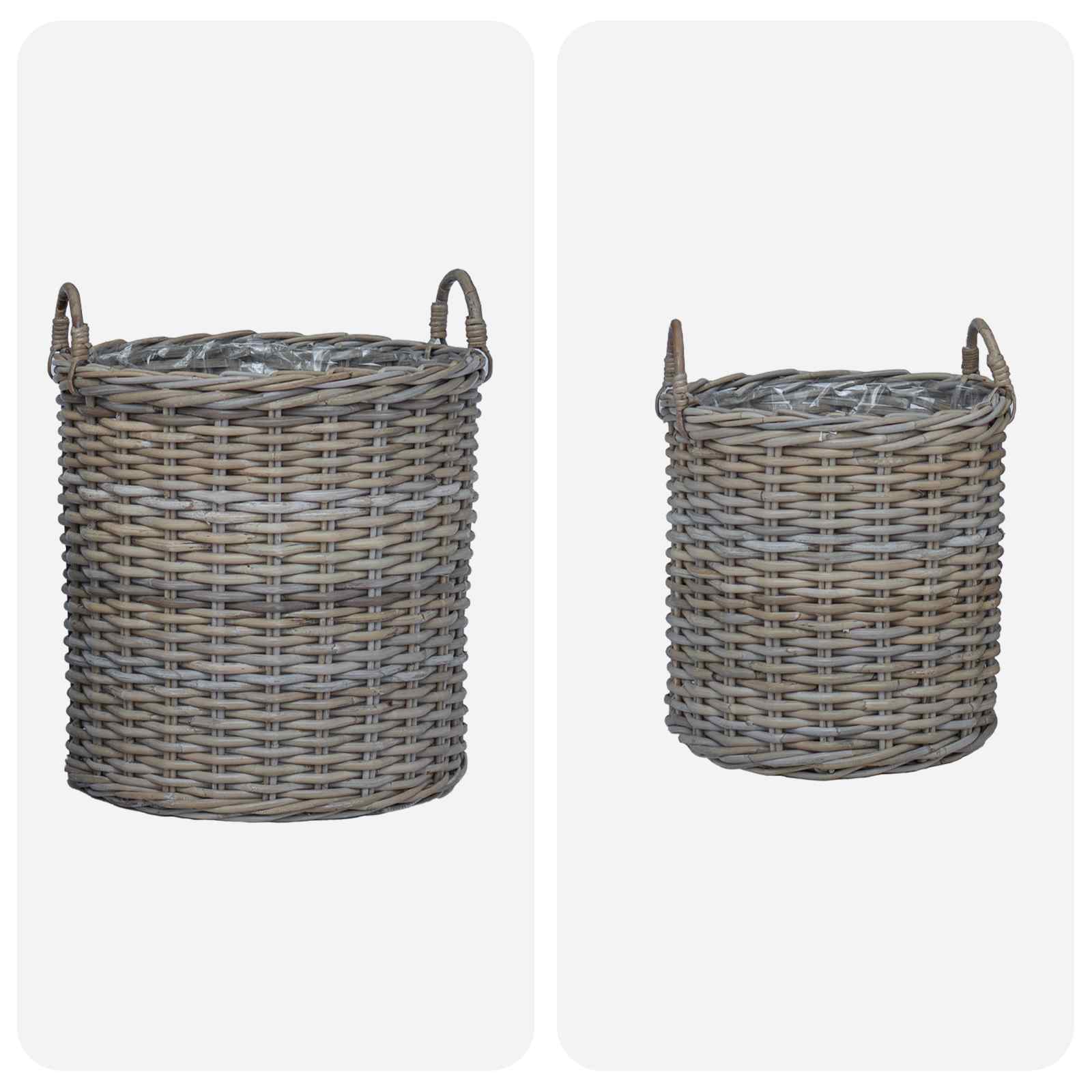 Blumentopf Körbchen Mit Speicher 2 Pcs Lacak Rattan