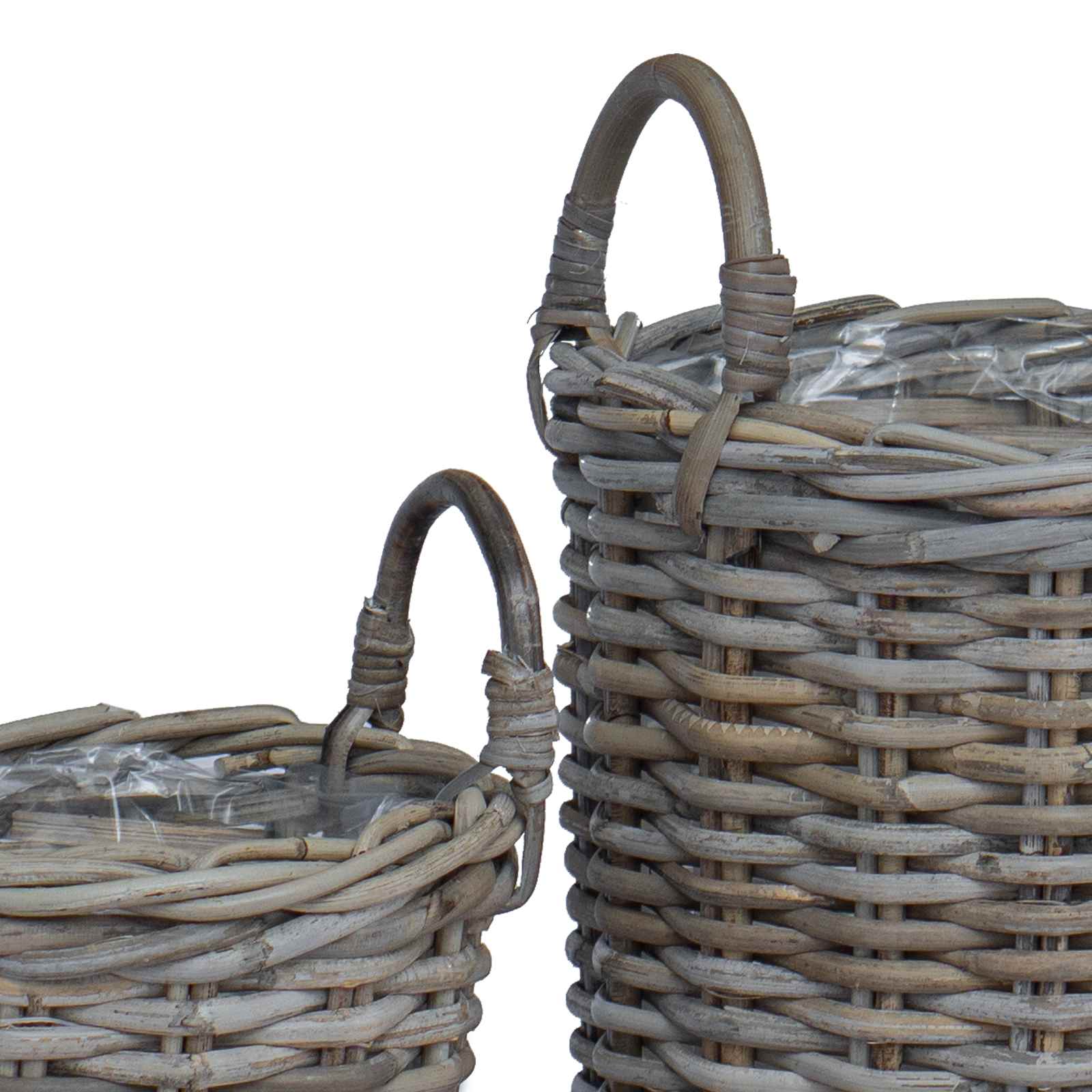 Blumentopfkorb Mit Speicher 2 Pcs Kubu Rattan