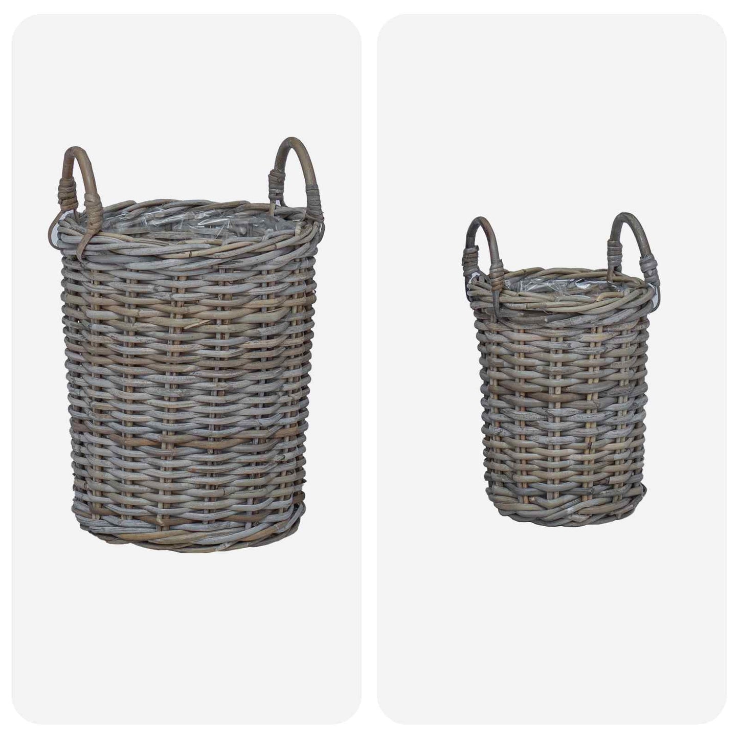 Blumentopfkorb Mit Speicher 2 Pcs Kubu Rattan