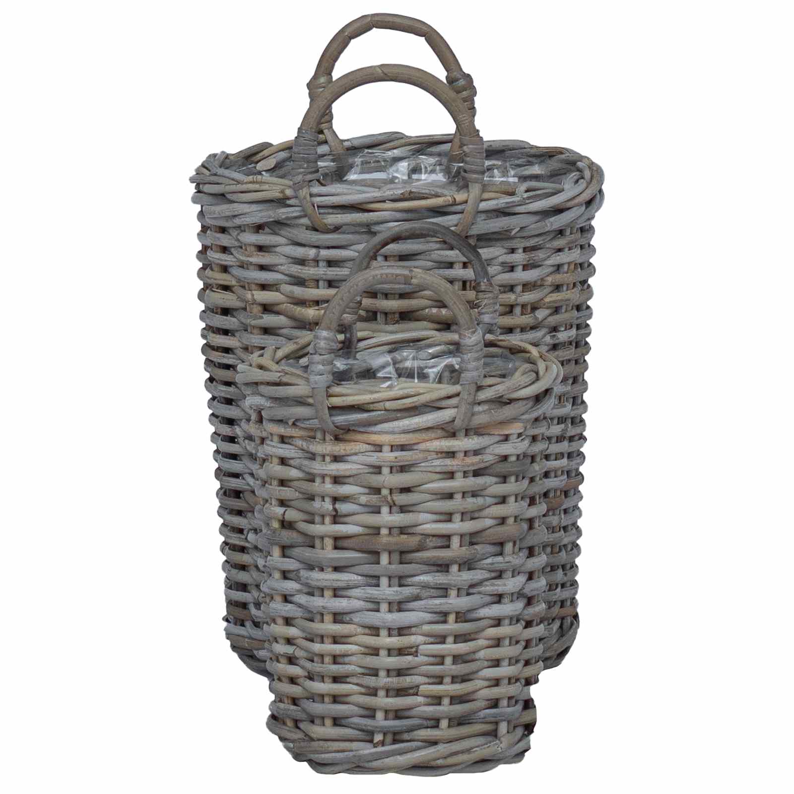 Blumentopfkorb Mit Speicher 2 Pcs Kubu Rattan