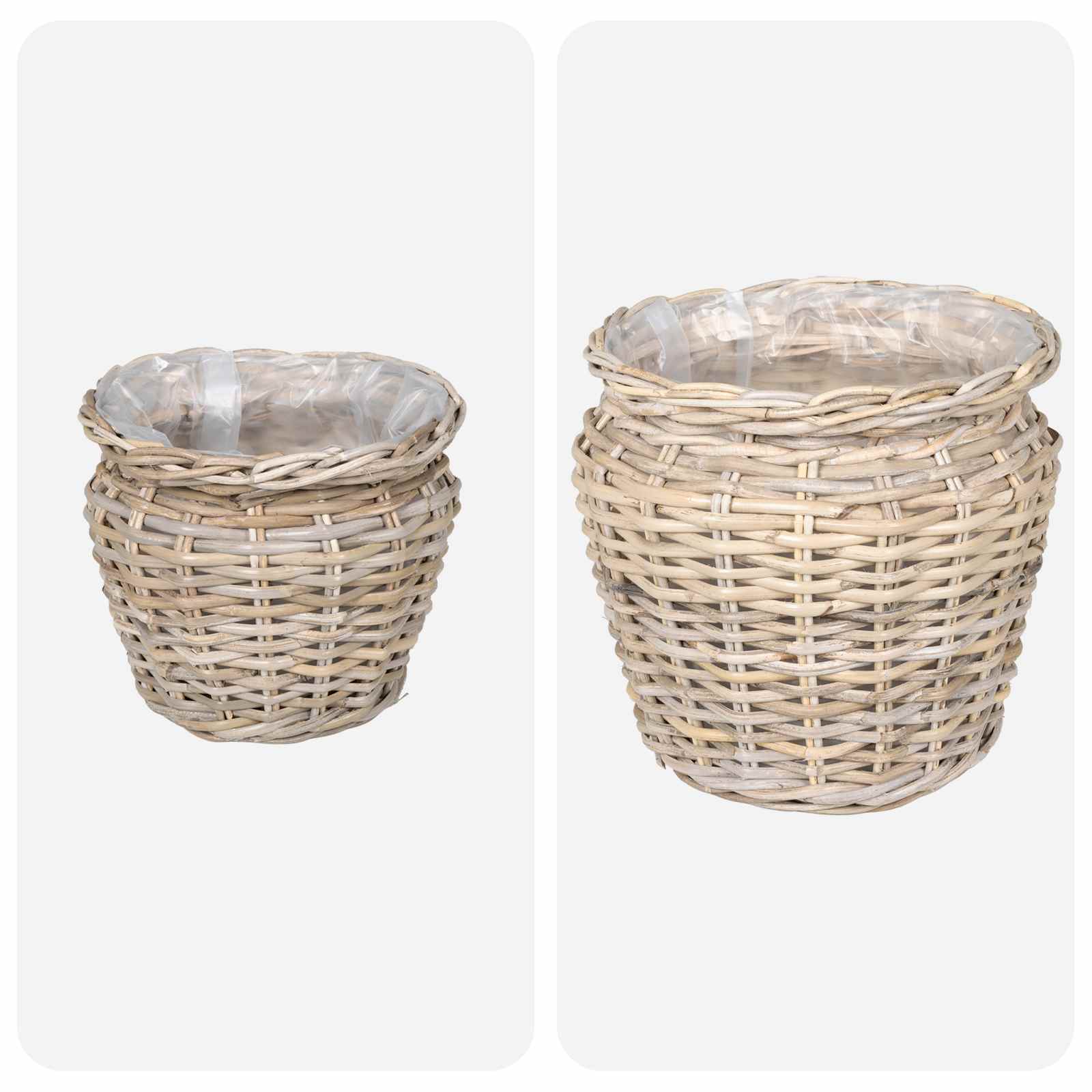 Blumentopfkorb Mit Speicher 2 Pcs Lacak Rattan