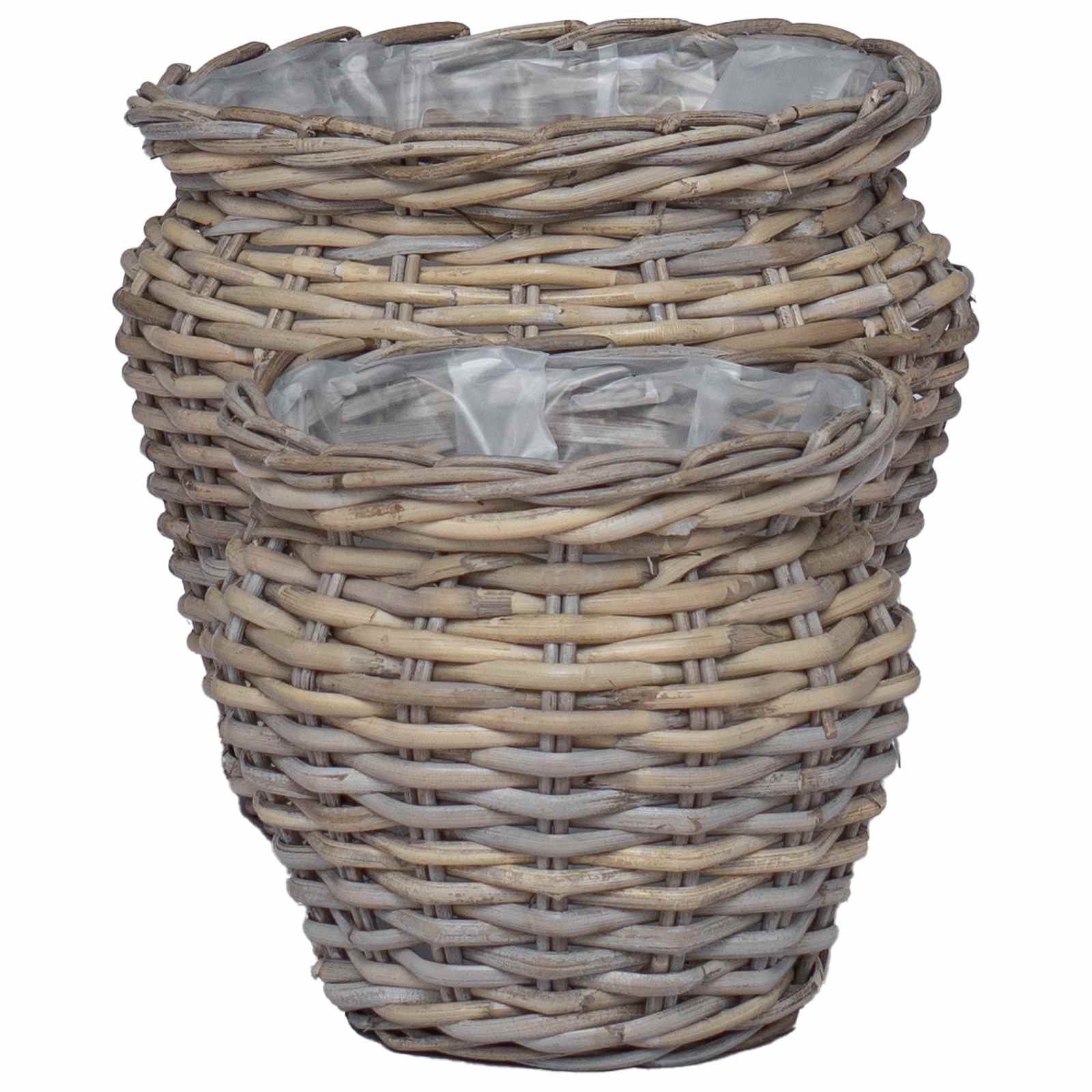 Blumentopfkorb Mit Speicher 2 Pcs Lacak Rattan