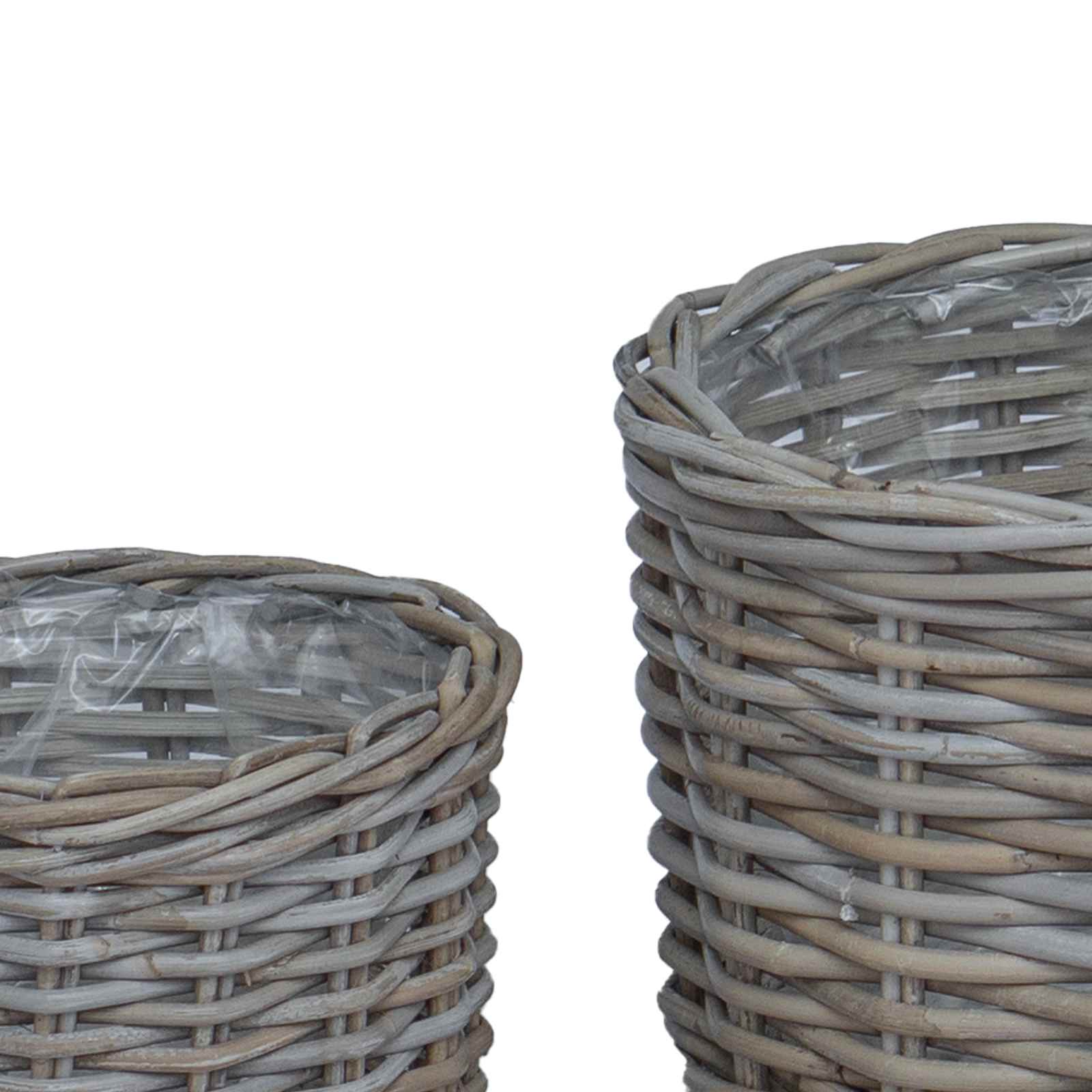 Blumentopf Korb Mit Speicher 2 Pcs Kubu Rattan