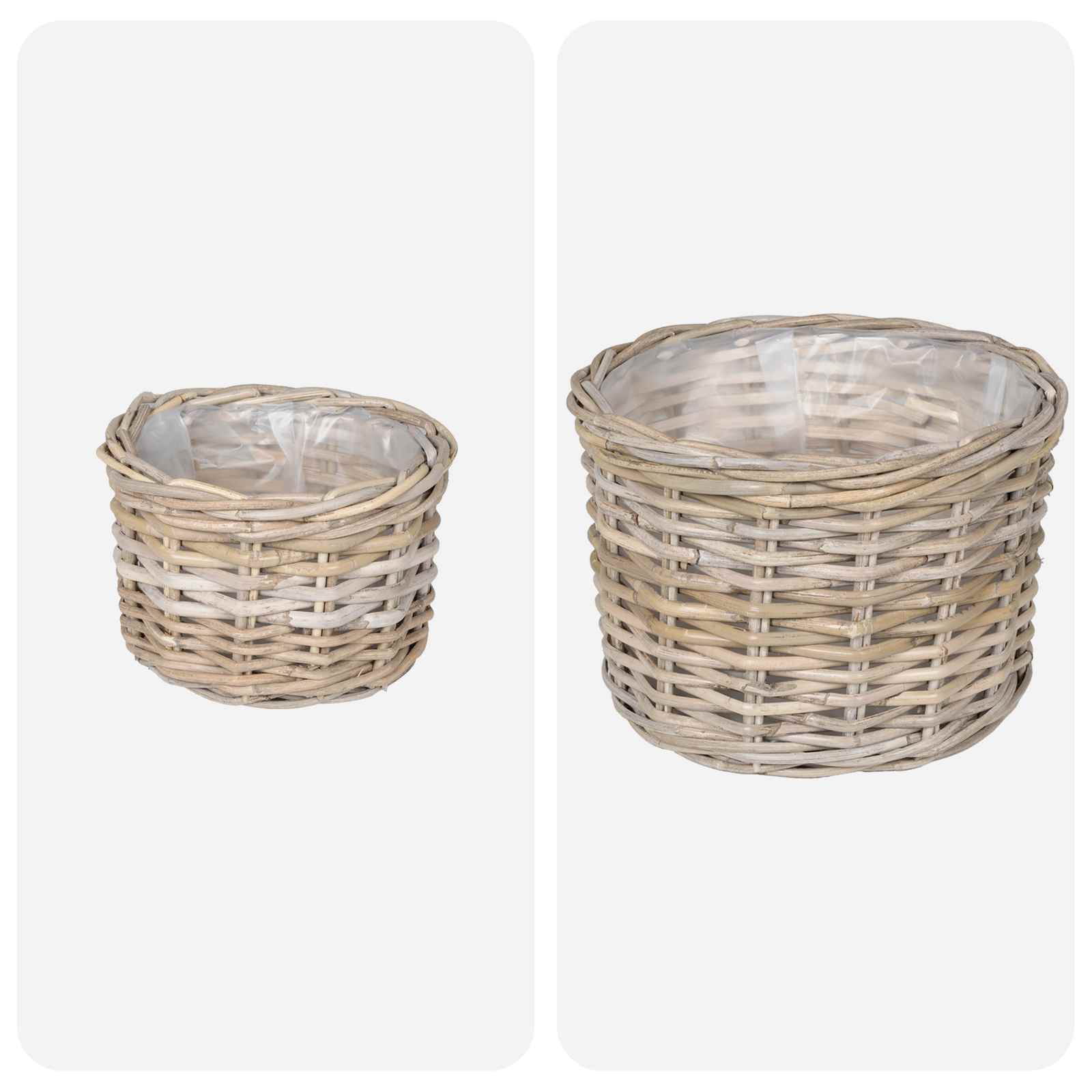 Blumentopf Korb Mit Speicher 2 Pcs Kubu Rattan