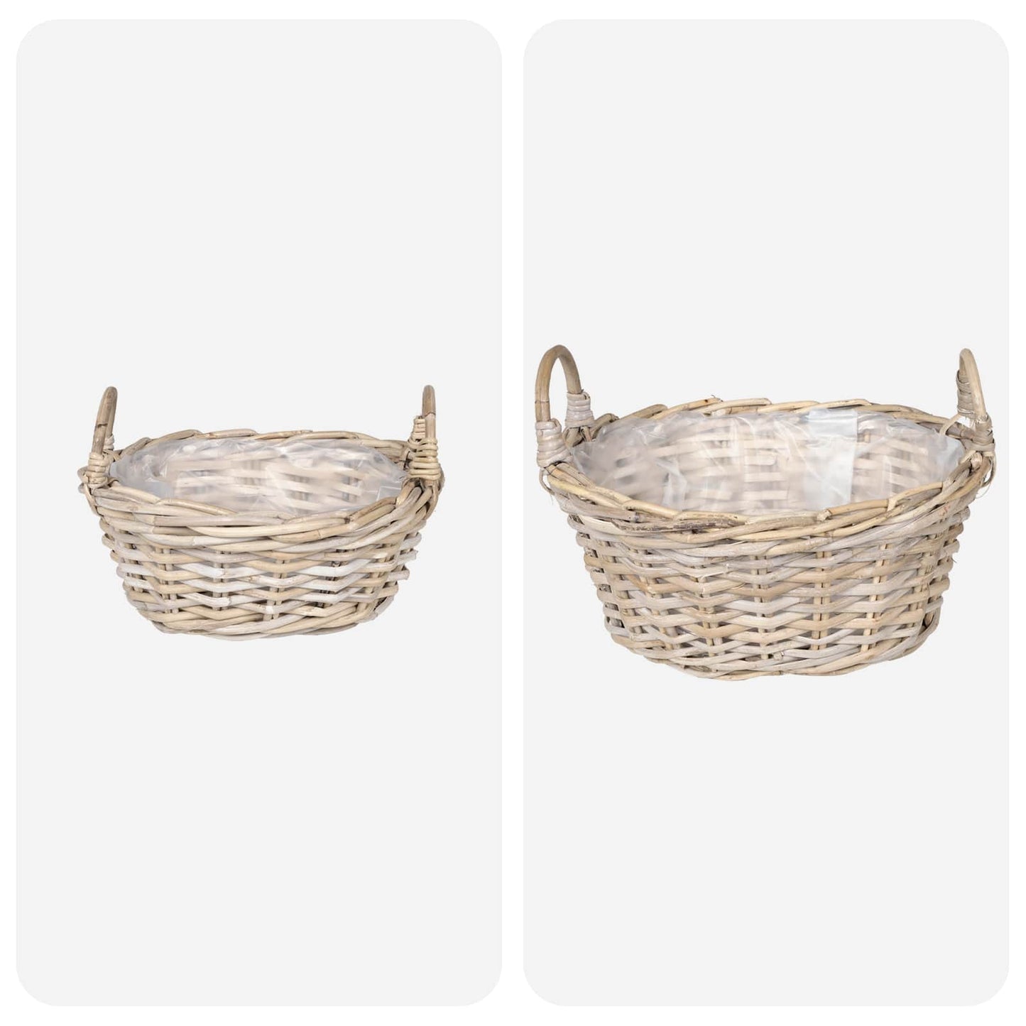 Blumentopfkorb Mit Speicher 2 Pcs Lacak Rattan
