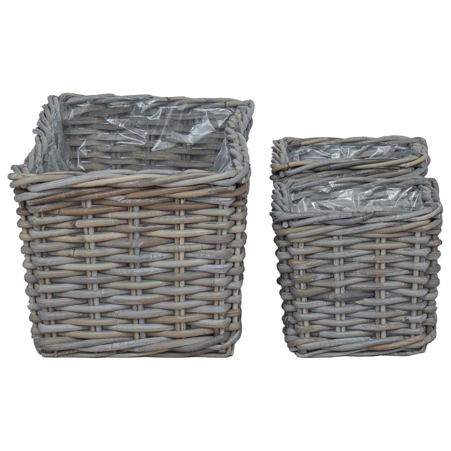 Blumentopfkorb Mit Speicher 3 Pcs Kubu Rattan