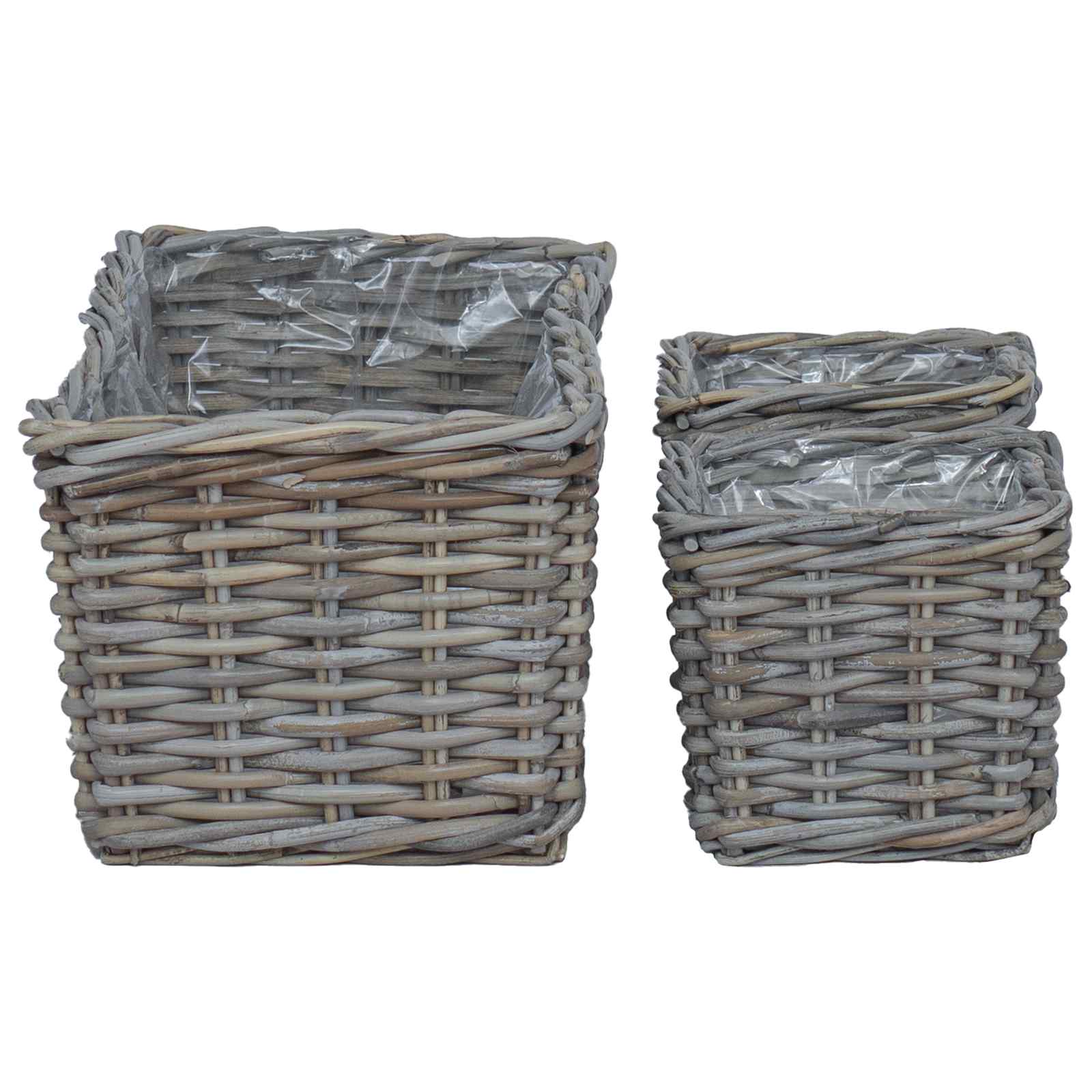 Blumentopfkorb Mit Speicher 3 Pcs Kubu Rattan