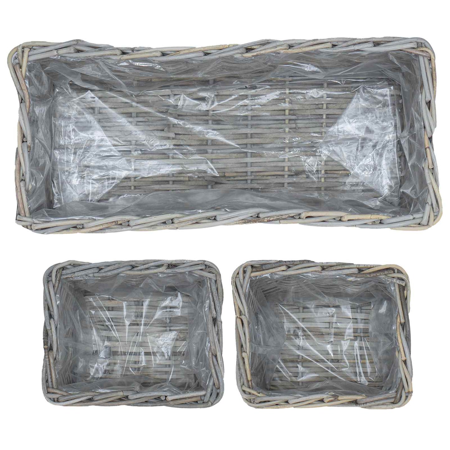 Blumentopfkorb Mit Speicher 3 Pcs Kubu Rattan