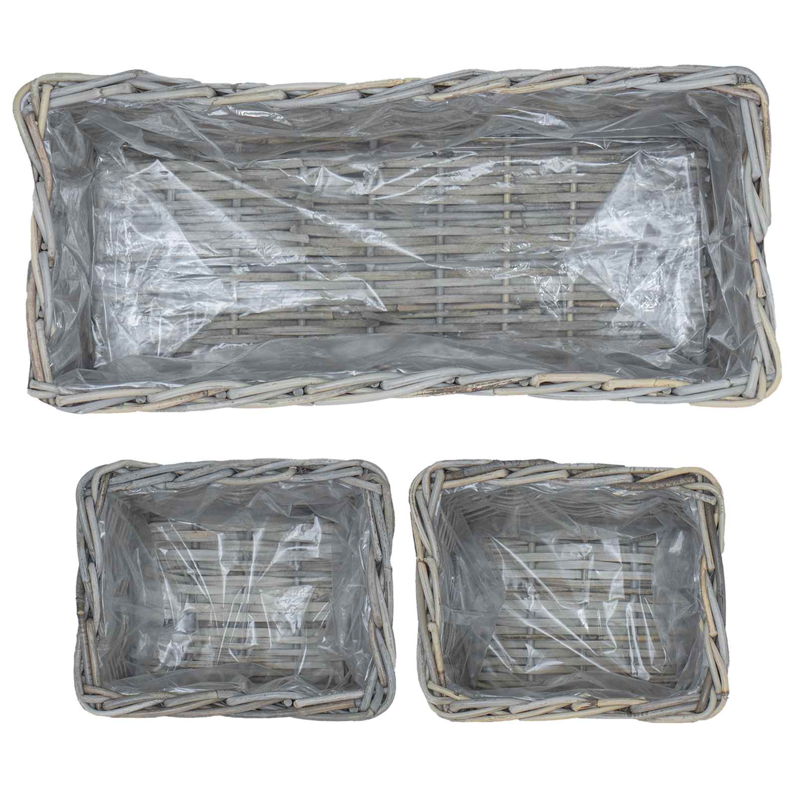 Blumentopfkorb Mit Speicher 3 Pcs Kubu Rattan