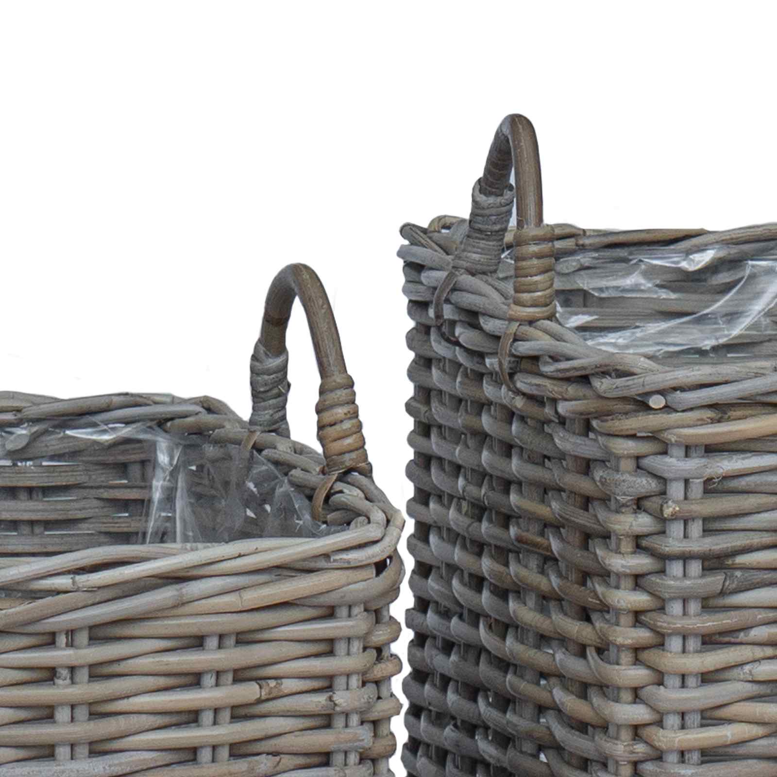 Pflanzer Korb Mit Speicher 2 Pcs Lacak Rattan