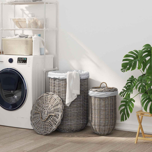 Wäschekorb Mit Deckel 2 Pcs Kubu Kubu Rattan