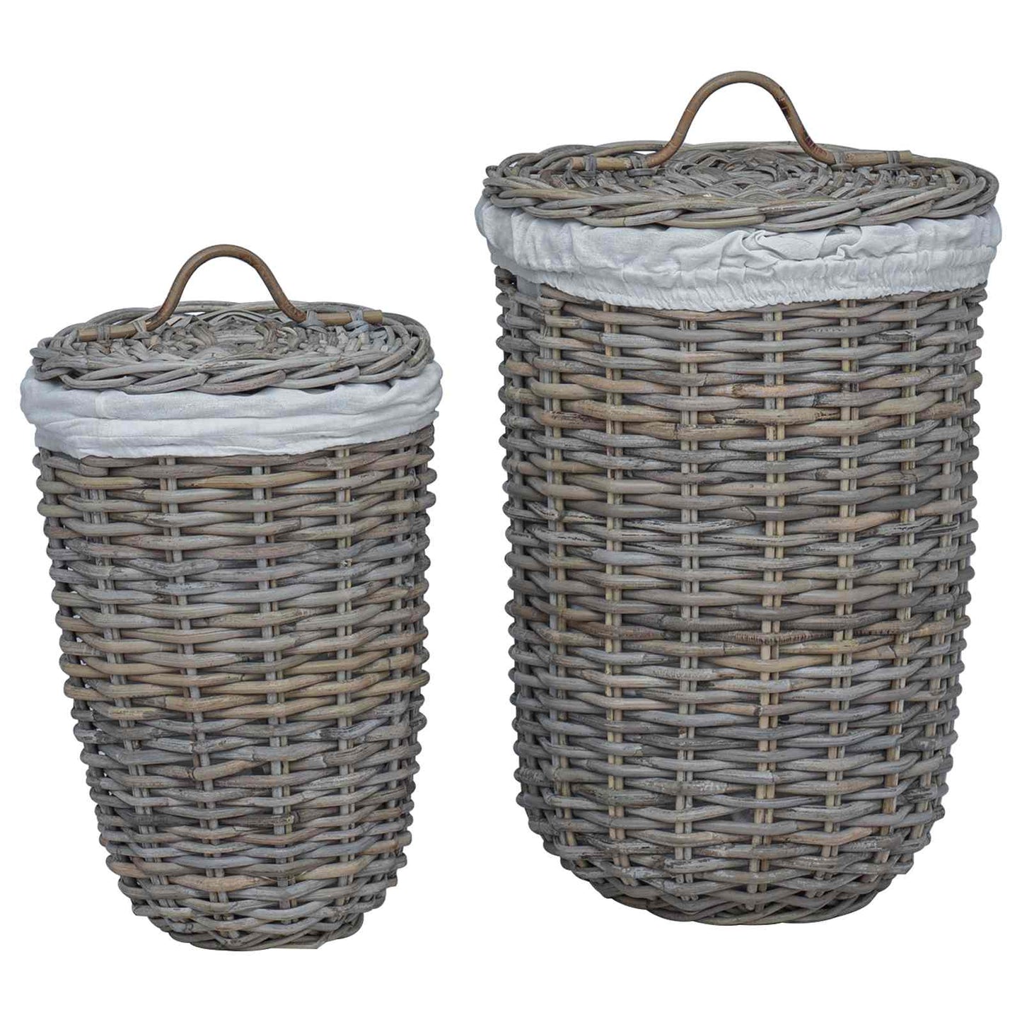 Wäschekorb Mit Deckel 2 Pcs Kubu Kubu Rattan