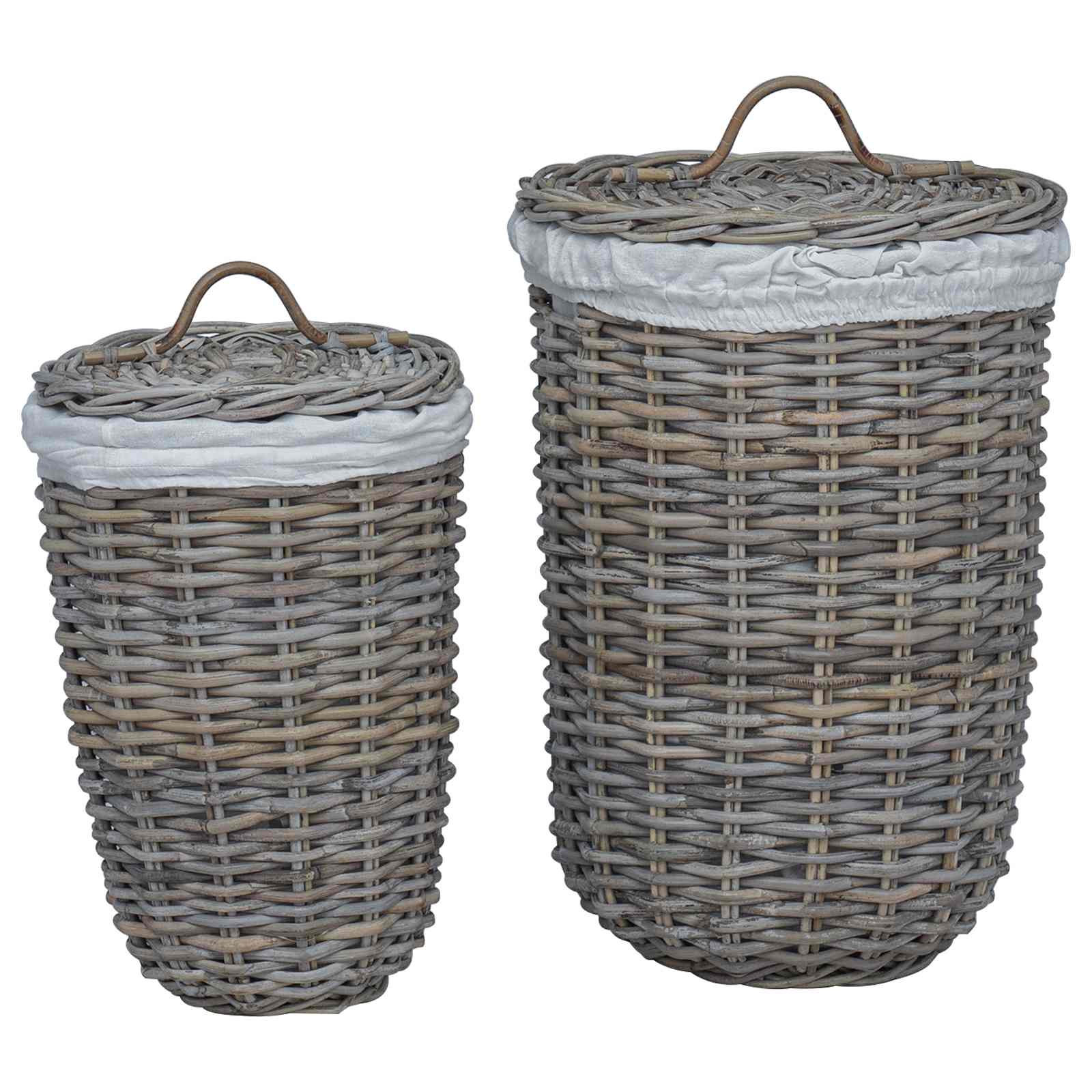 Wäschekorb Mit Deckel 2 Pcs Kubu Kubu Rattan