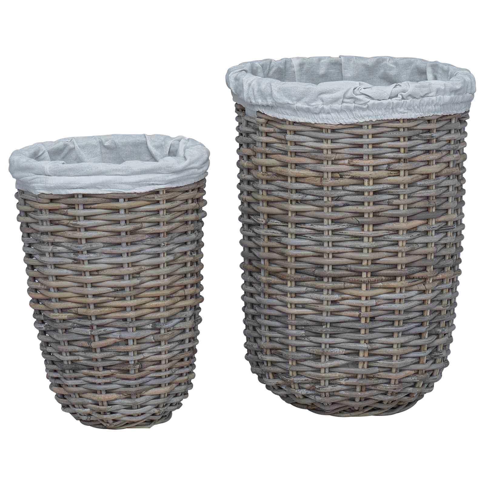 Wäschekorb Mit Deckel 2 Pcs Kubu Kubu Rattan