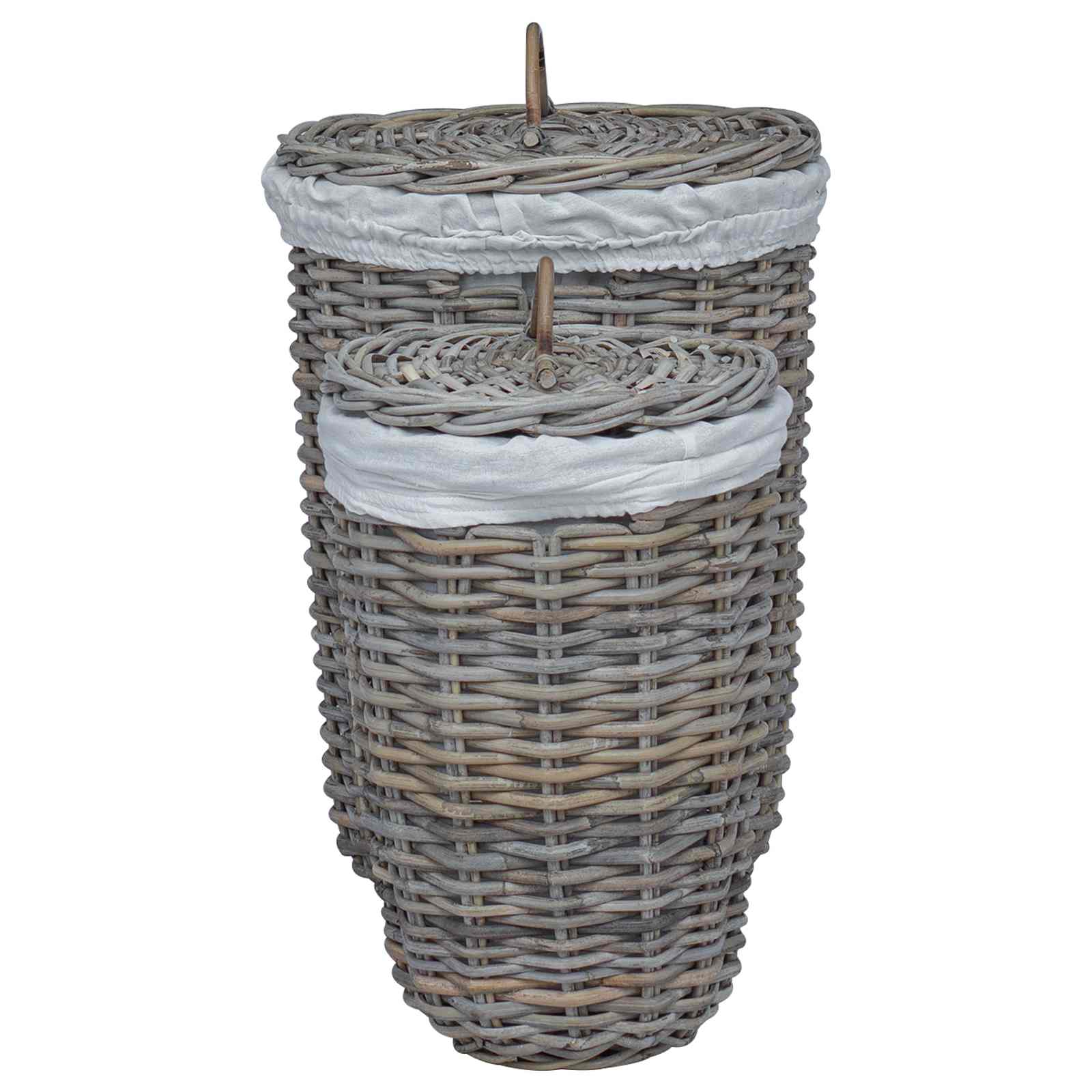 Wäschekorb Mit Deckel 2 Pcs Kubu Kubu Rattan