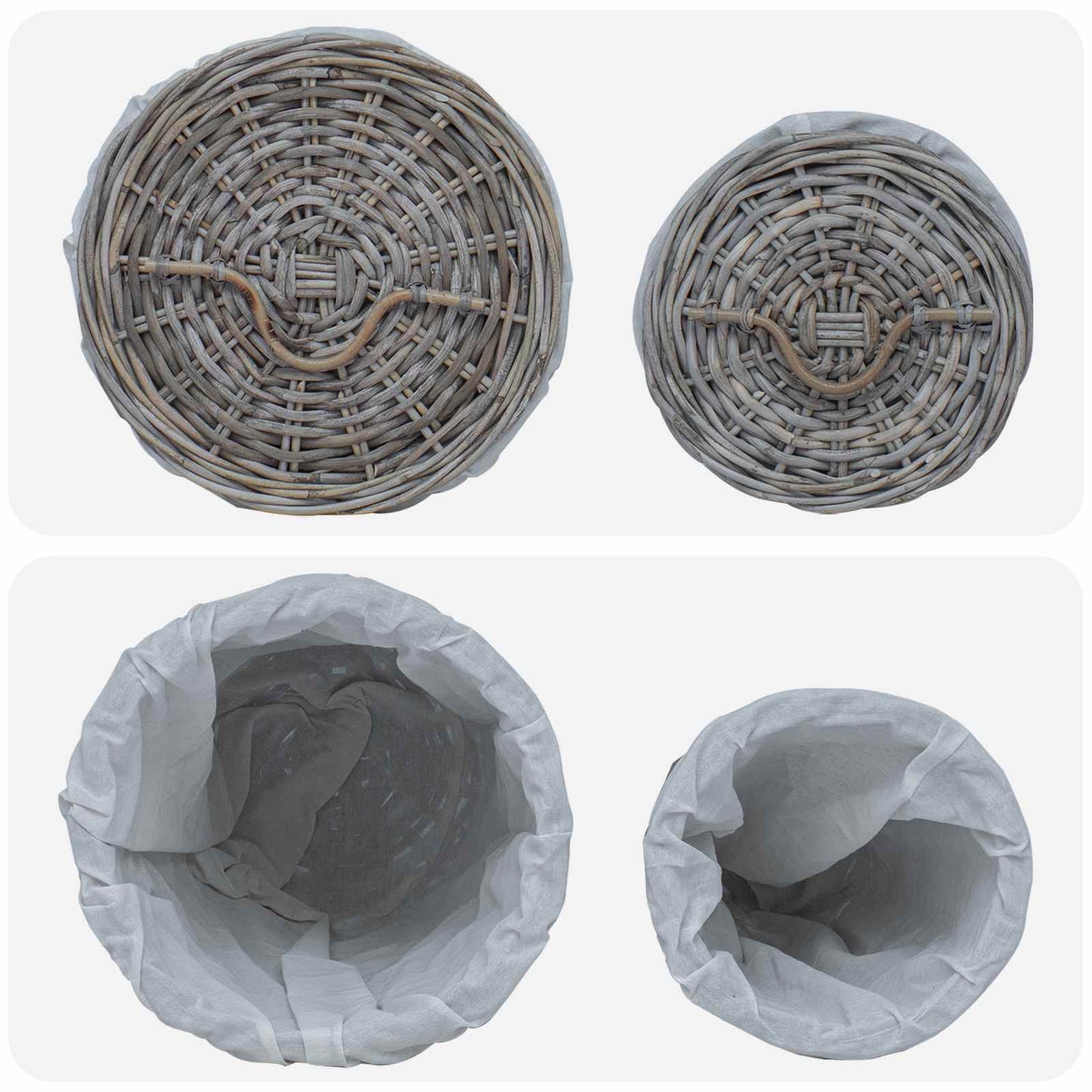 Wäschekorb Mit Deckel 2 Pcs Kubu Kubu Rattan