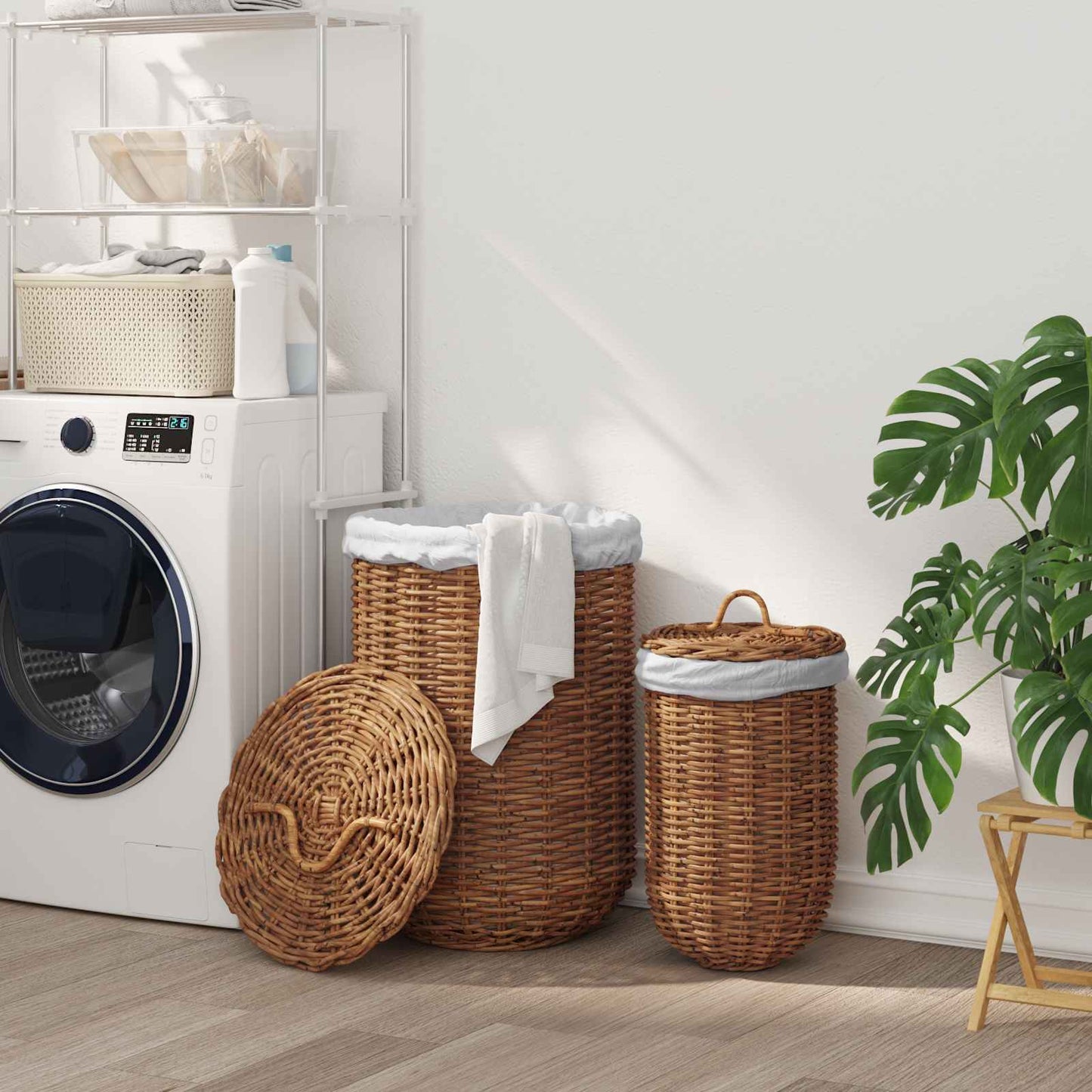 Wäschekorb Mit Deckel 2 Pcs Kubu Kubu Rattan