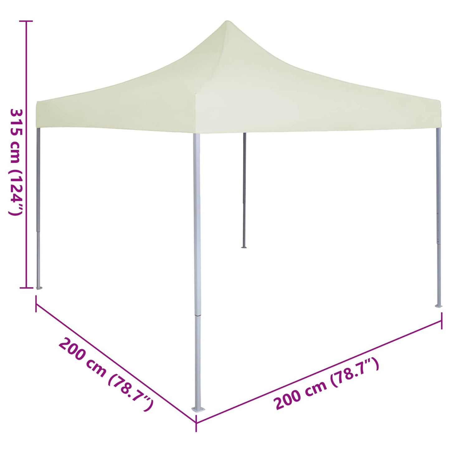 Party-Zelt 200 X 200 X 315 Cm Oxford-Stoff