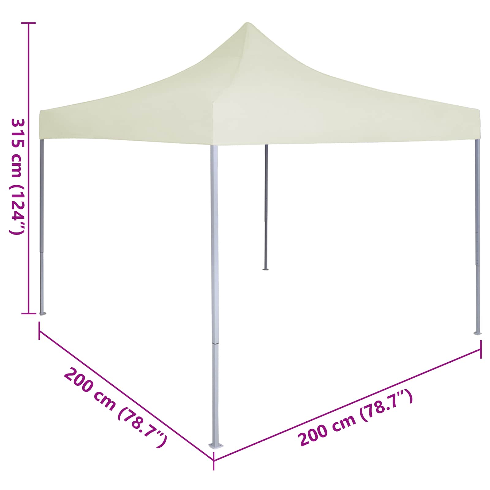 Party-Zelt 200 X 200 X 315 Cm Oxford-Stoff