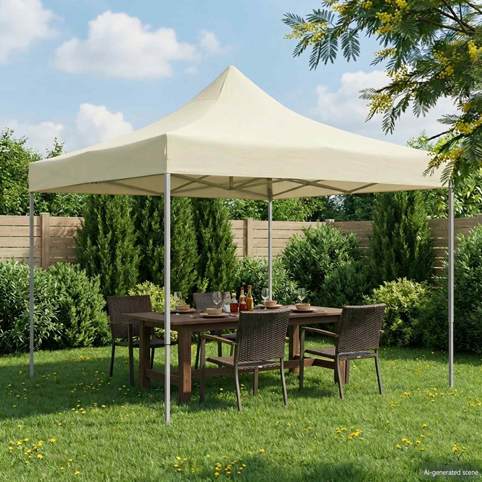 Profi-Partyzelt Faltbar 3 X 3 M Stahl