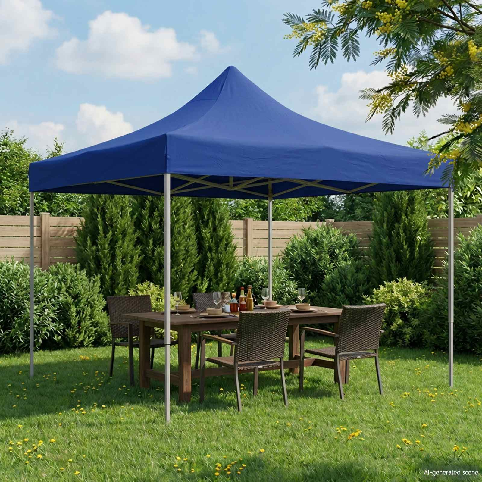 Profi-Partyzelt Faltbar 3 X 3 M Stahl
