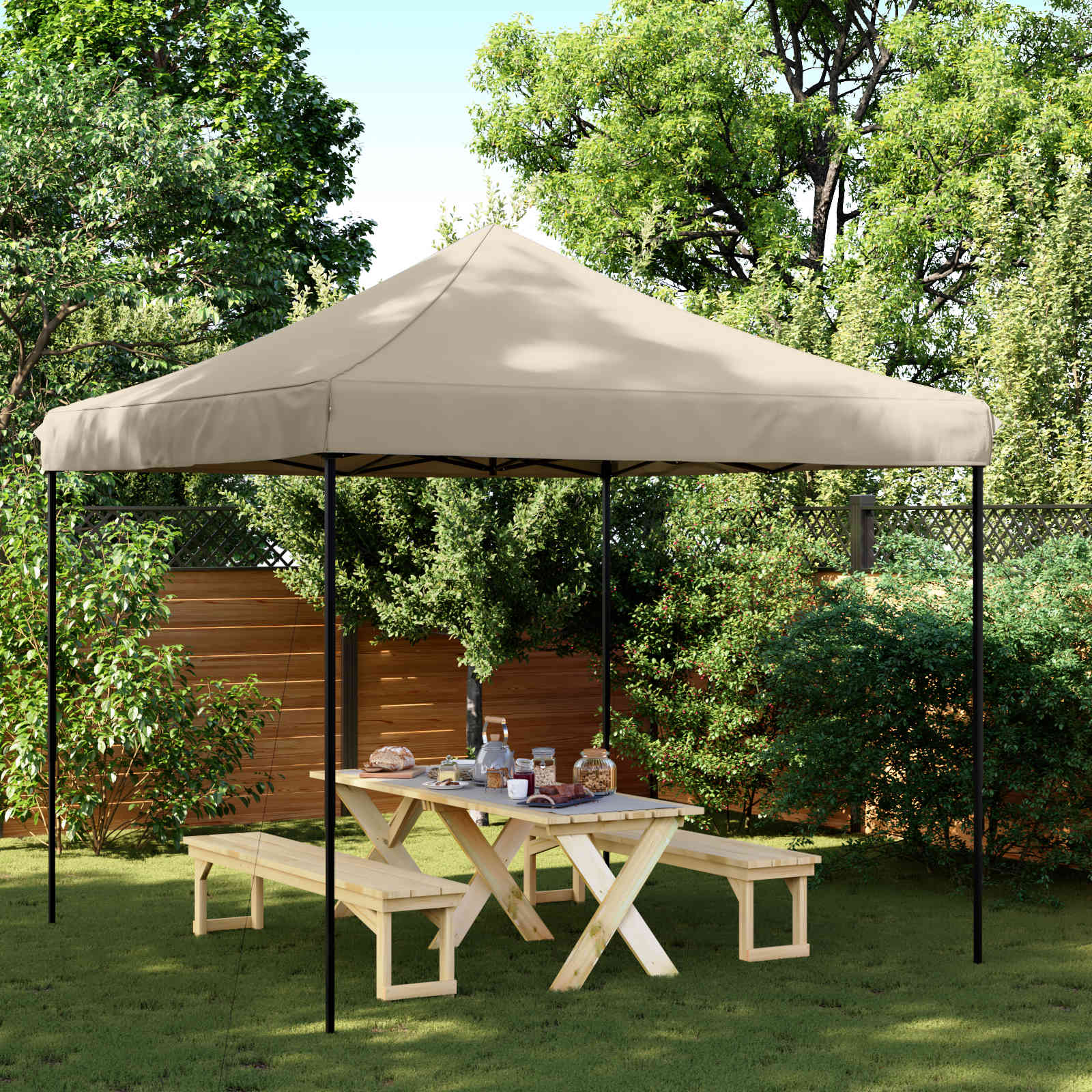 Profi-Partyzelt Faltbar 3 X 3 M Stahl