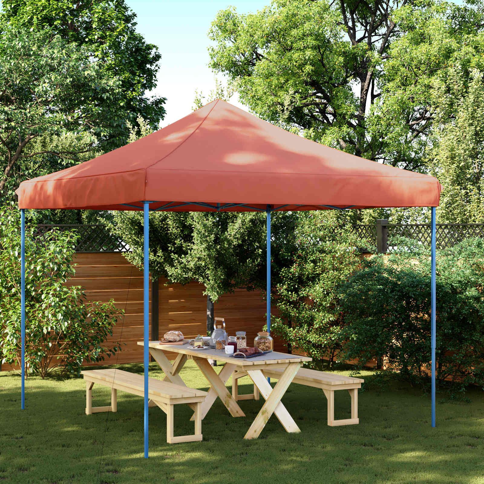 Profi-Partyzelt Faltbar 3 X 3 M Stahl