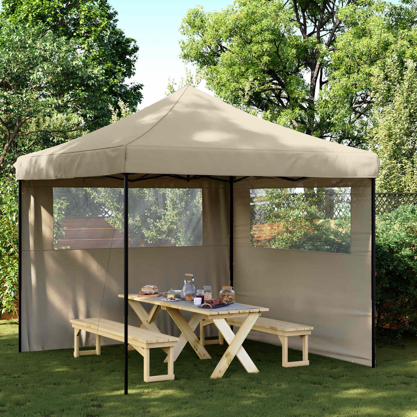 Profi-Partyzelt Faltbar 3 X 3 M Stahl
