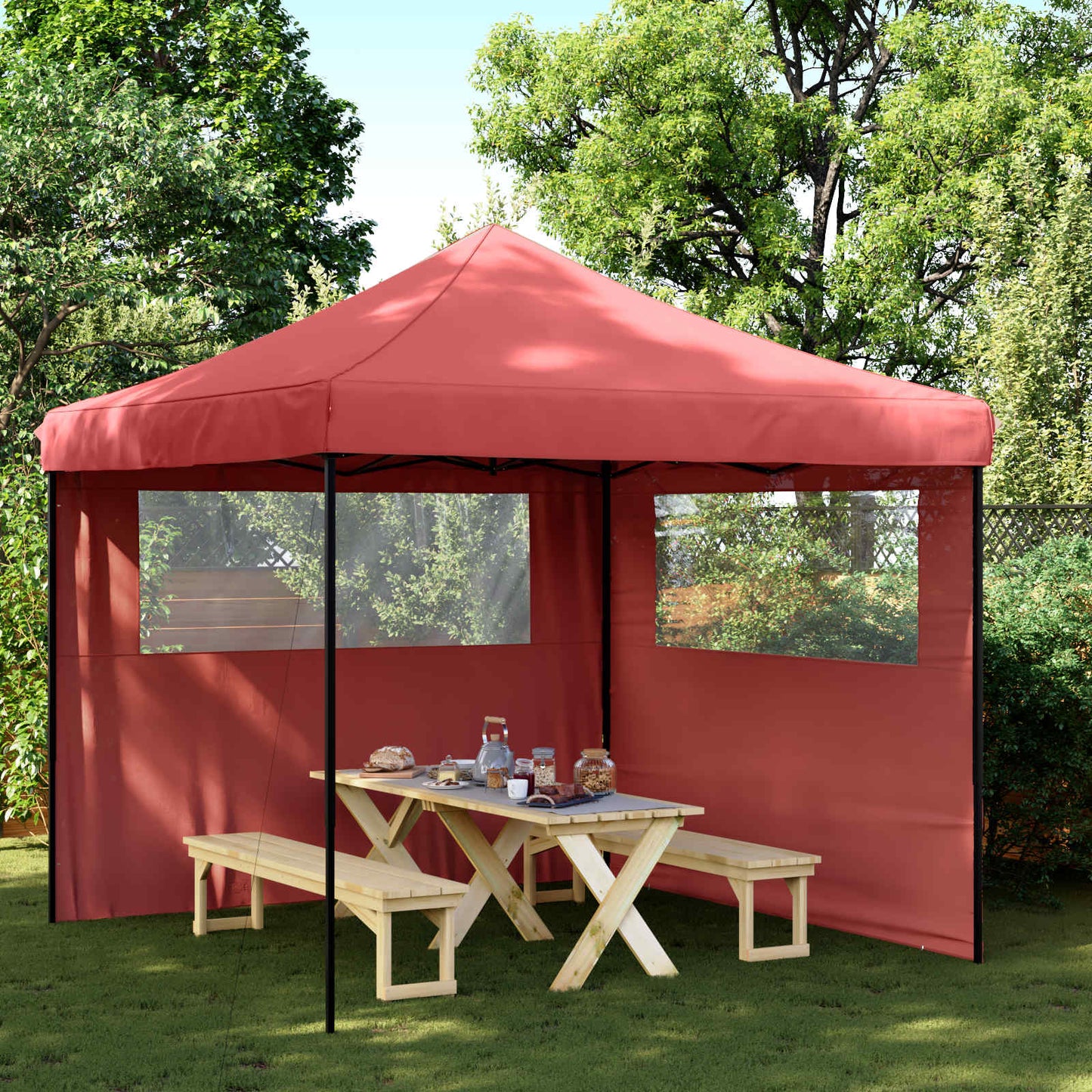 Profi-Partyzelt Faltbar 3 X 3 M Stahl