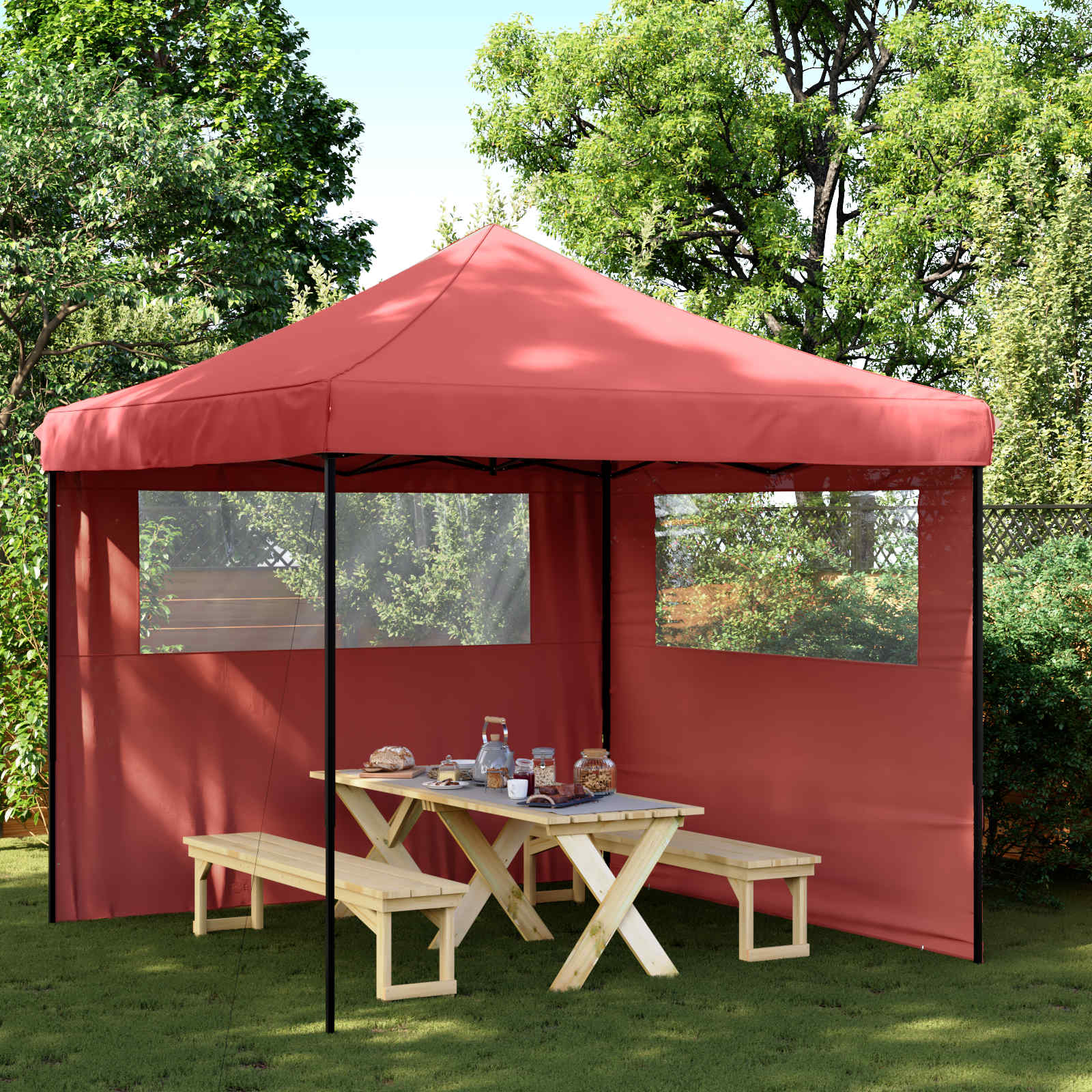 Profi-Partyzelt Faltbar 3 X 3 M Stahl